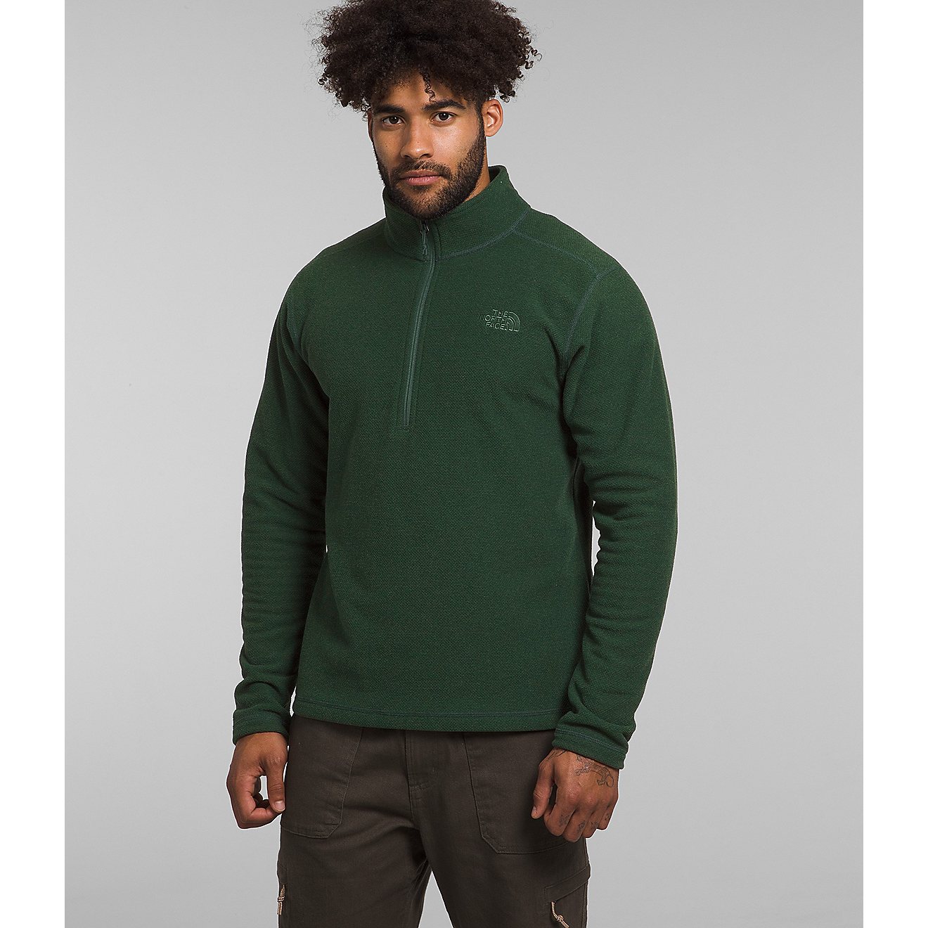 The North Face Men's Textured Cap Rock 1/4 Zip Pullover Sweatshirt                                                               - view number 1