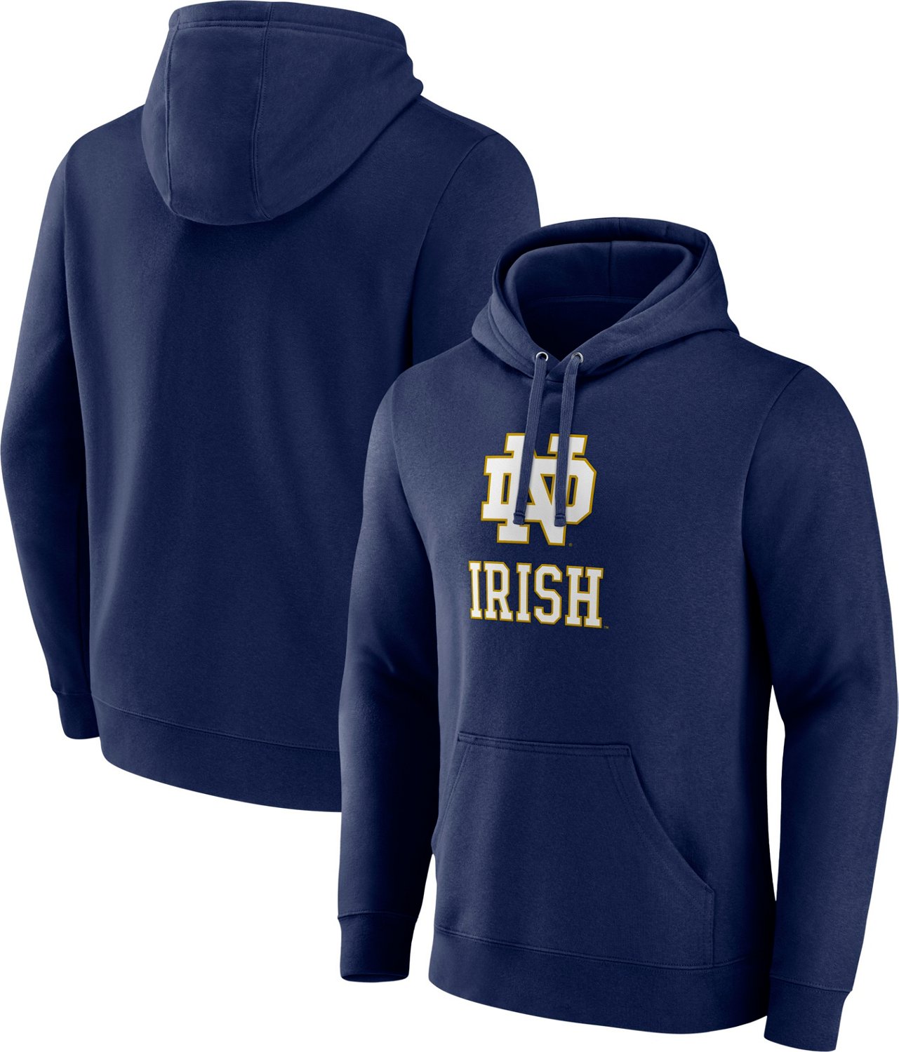 Fanatics Men's University of Notre Dame Evergreen Fleece Applique Pullover Hoodie                                                - view number 3