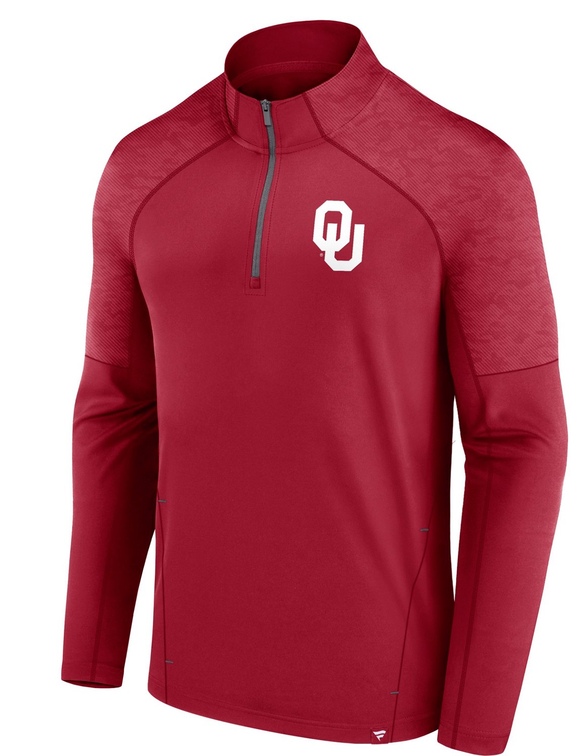 Fanatics Men's University of Oklahoma Defender Logo 1/4-Zip Shirt