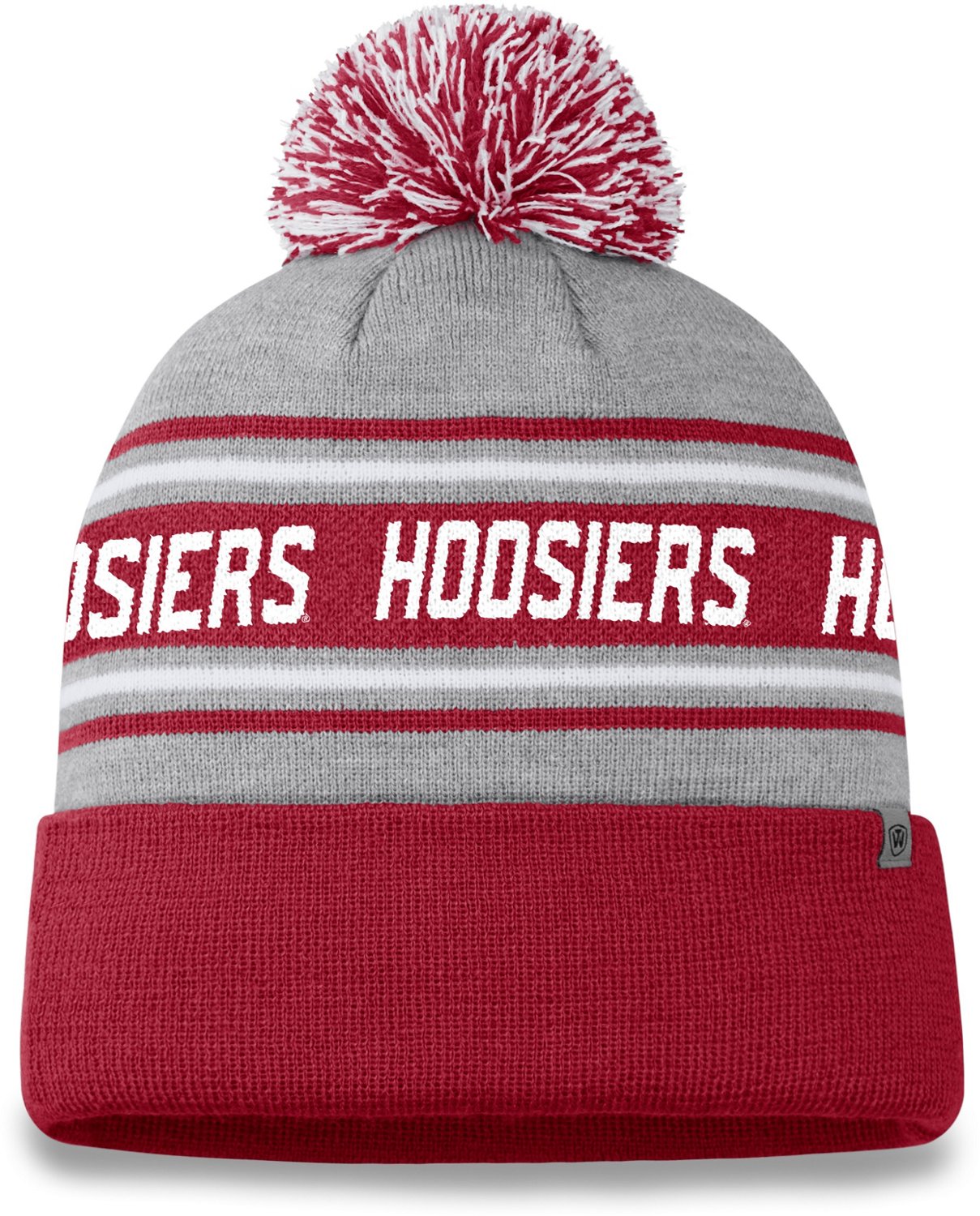 Top of the World Men's Indiana University Fashion Knit Cuffed Beanie with Pom - view number 2