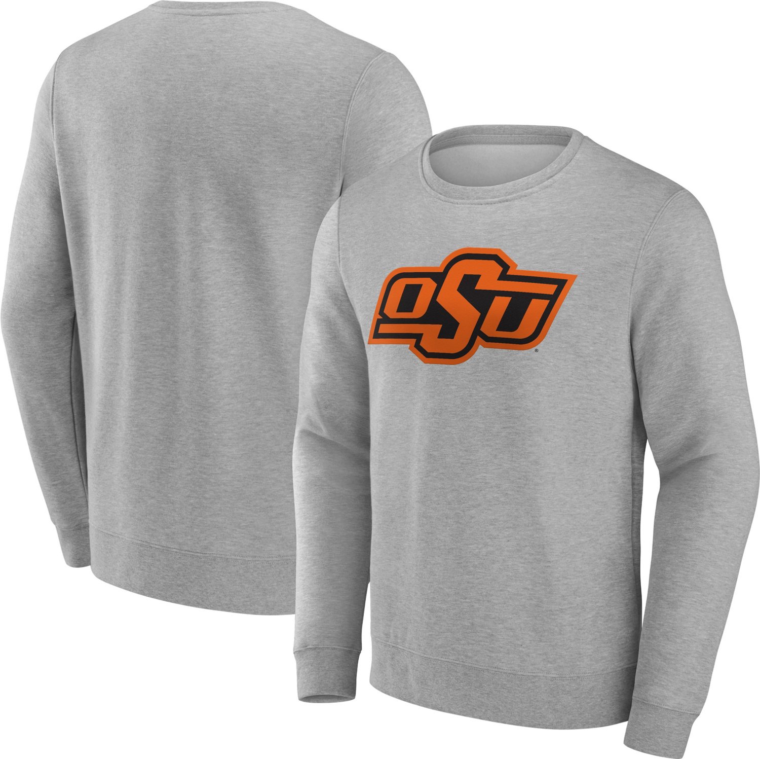 Fanatics Men's Oklahoma State University Evergreen Fleece Applique Crew Pullover                                                 - view number 3