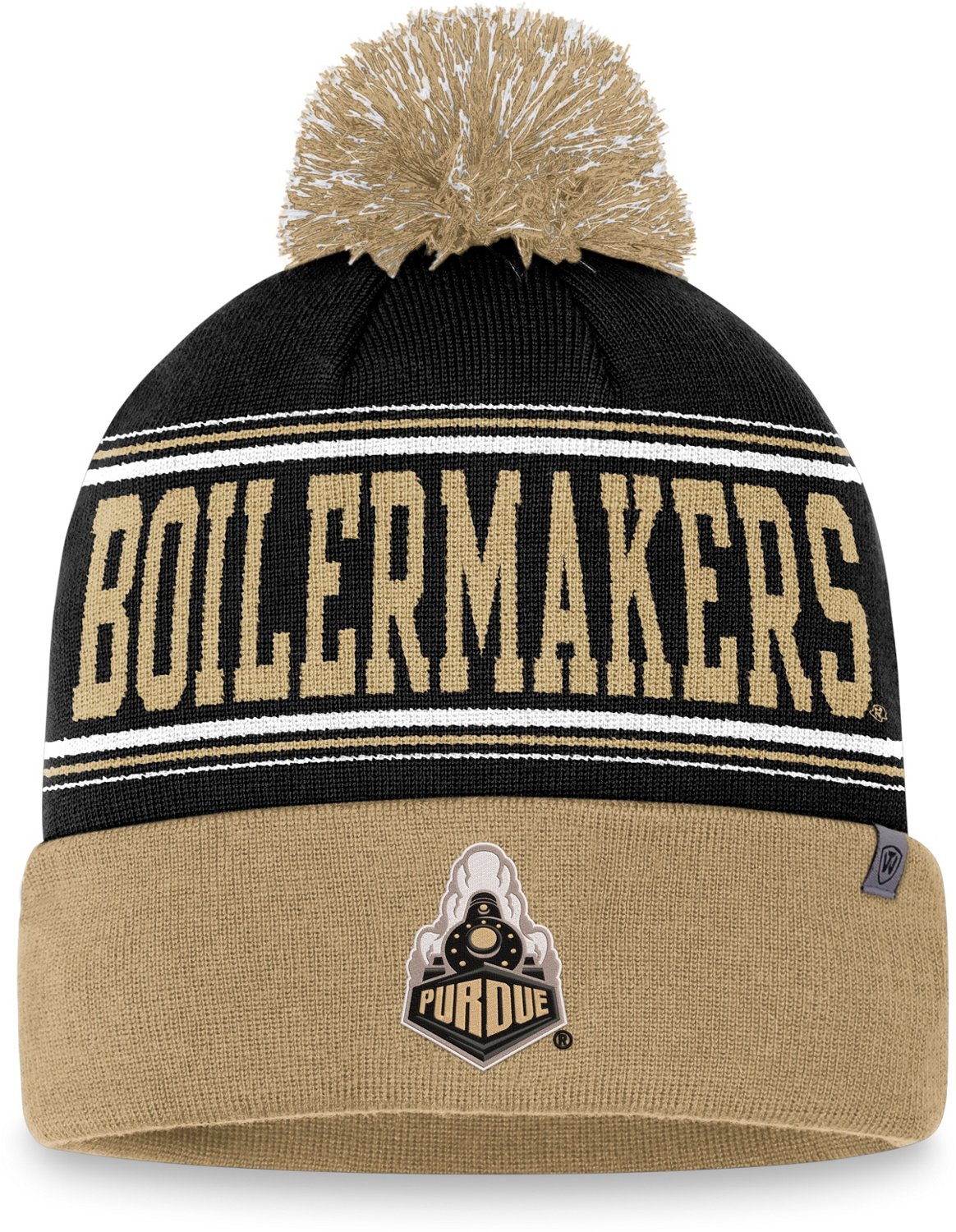 Top of the World Men's Purdue University Fashion Knit Cuffed Beanie with Pom - view number 2