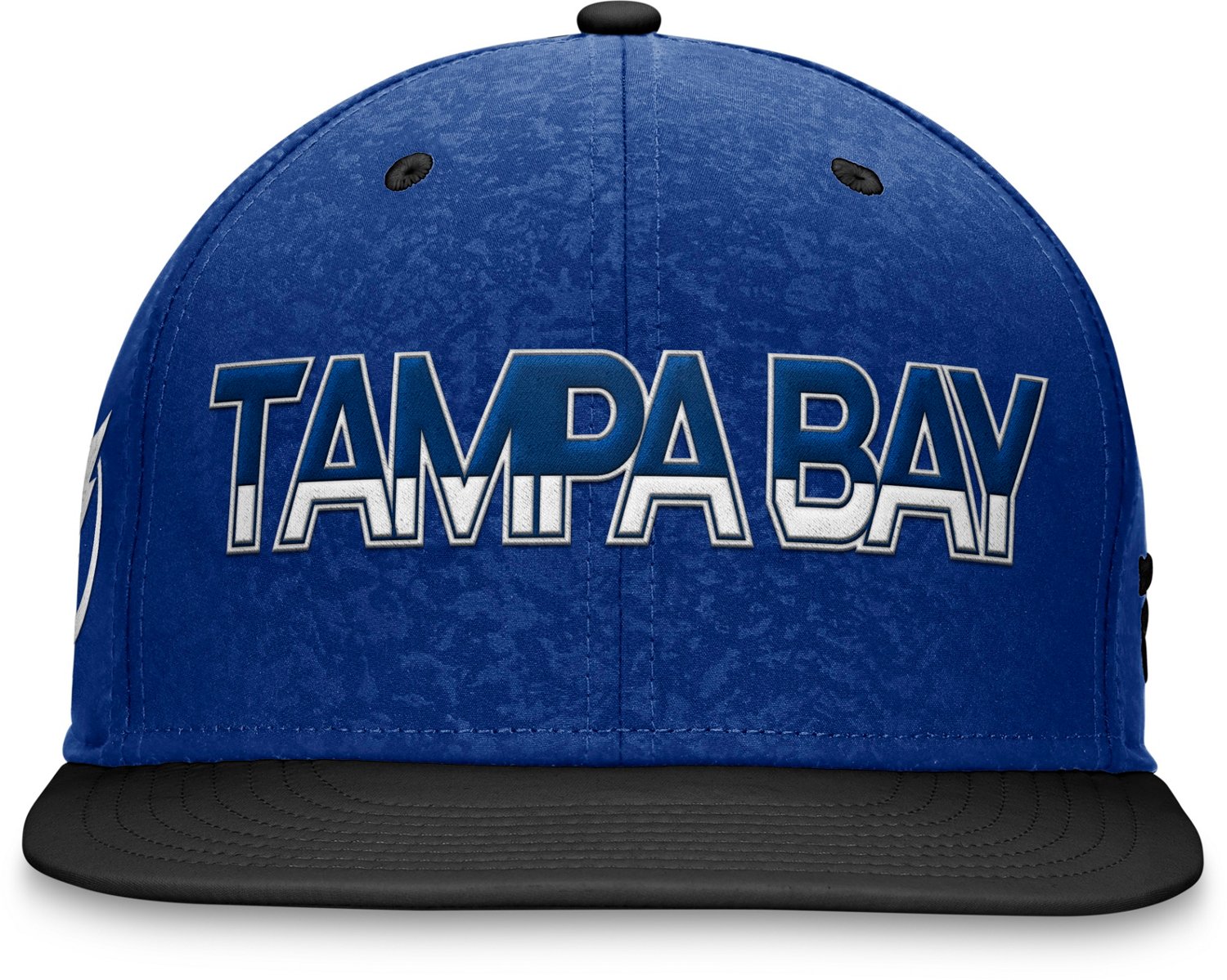Fanatics Men's Tampa Bay Lightning Authentic Pro Rink Debossed Flat Brim Snapback Hat