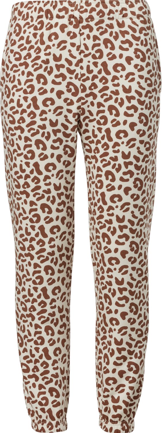 BCG Girls' Cheetah Cotton Fleece Joggers