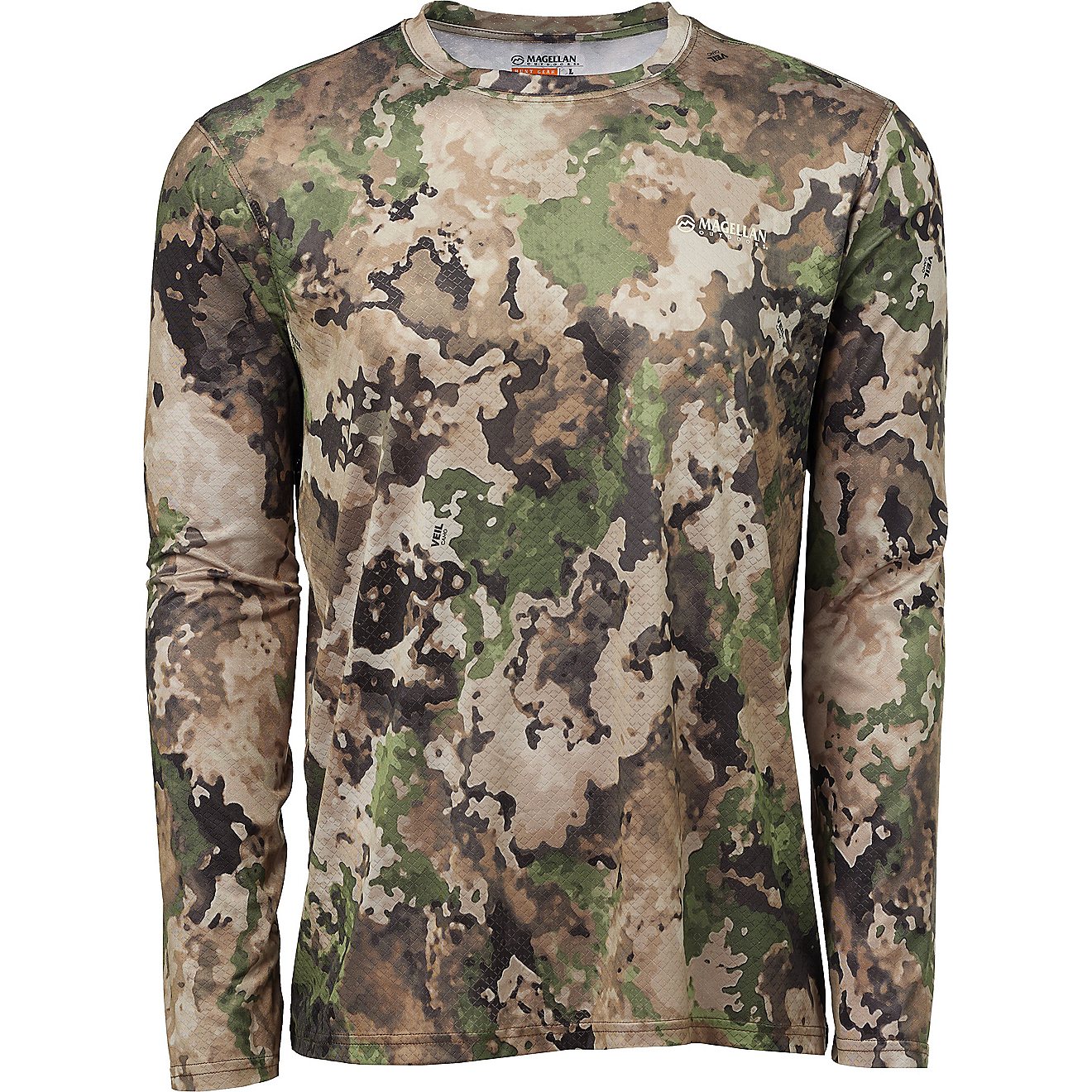Magellan Outdoors Hunt Gear Men's Eagle Pass Tech Mesh Long Sleeve T-shirt                                                       - view number 1