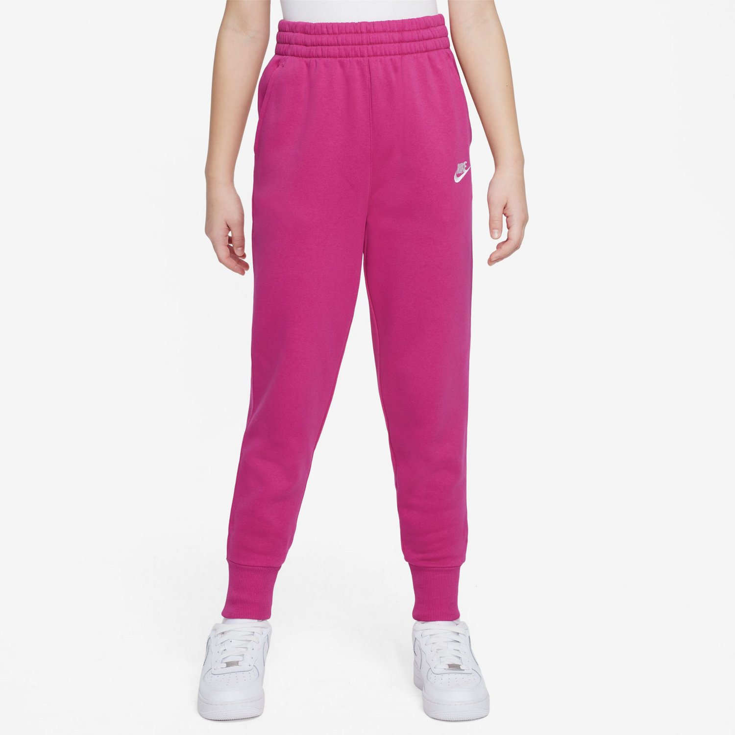 Nike Girls Sportswear Club Fleece High Waisted Fitted Pants Academy