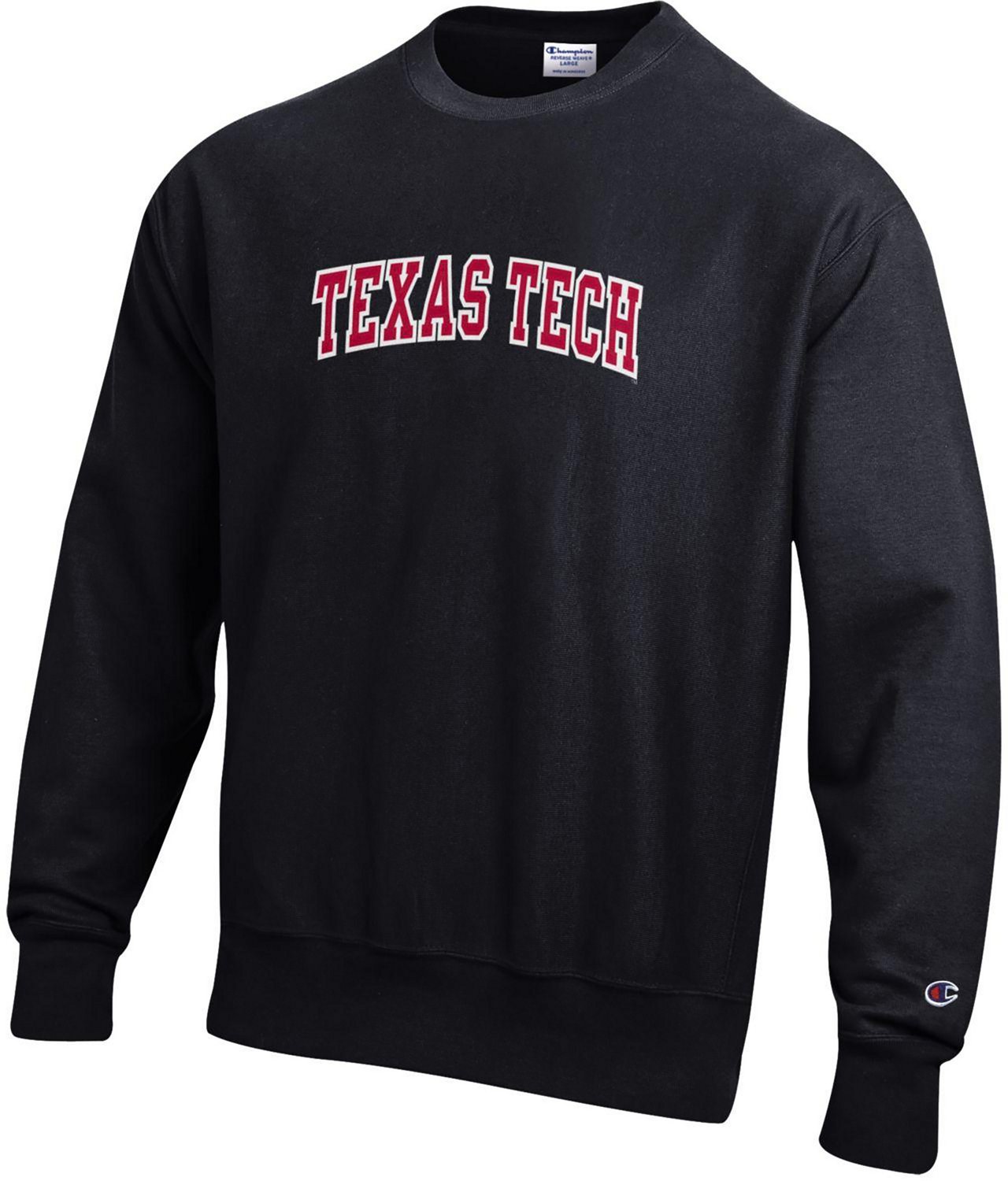 Champion Men's Texas Tech University Applique Mascot Reverse Weave Crew Sweatshirt