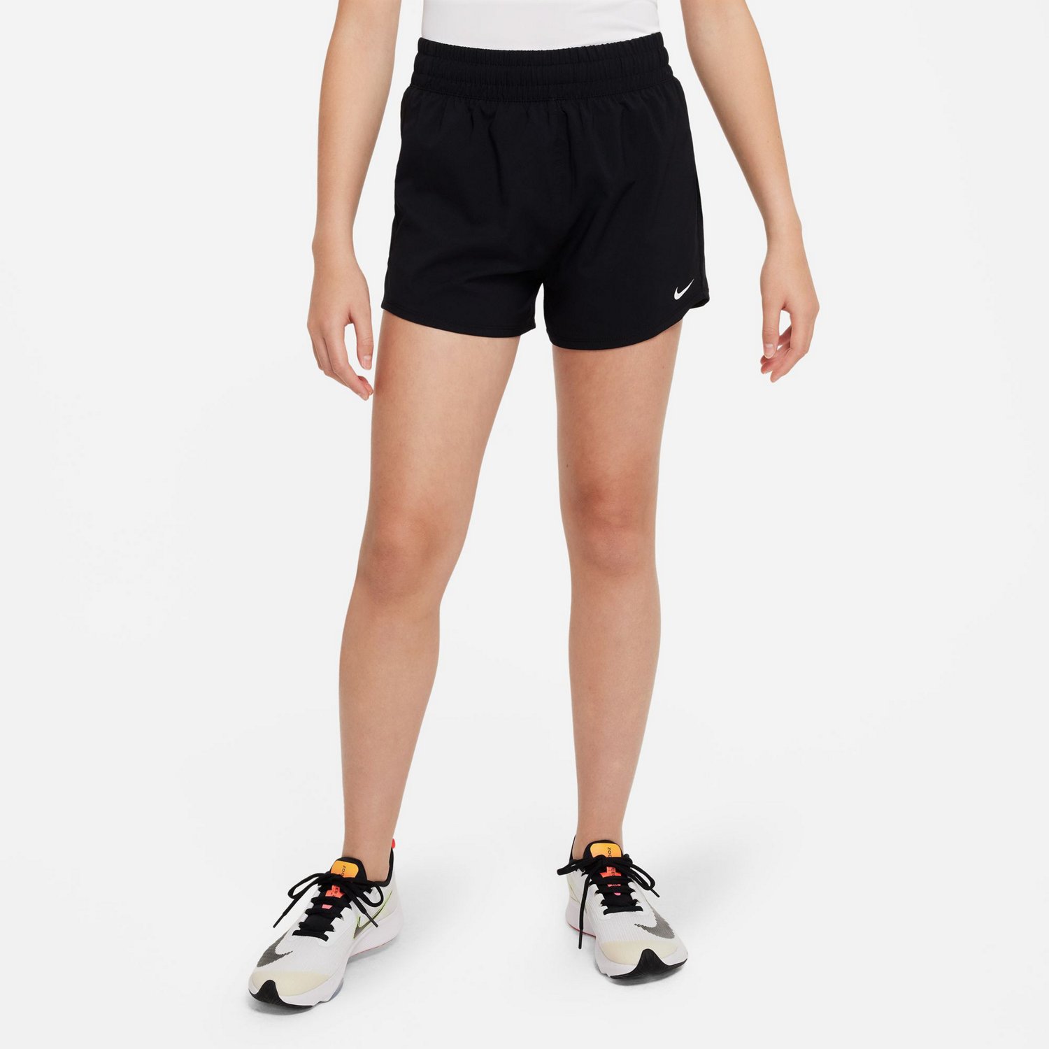 Nike Girls' One Dri-FIT High-Waisted Woven Training Shorts | Academy