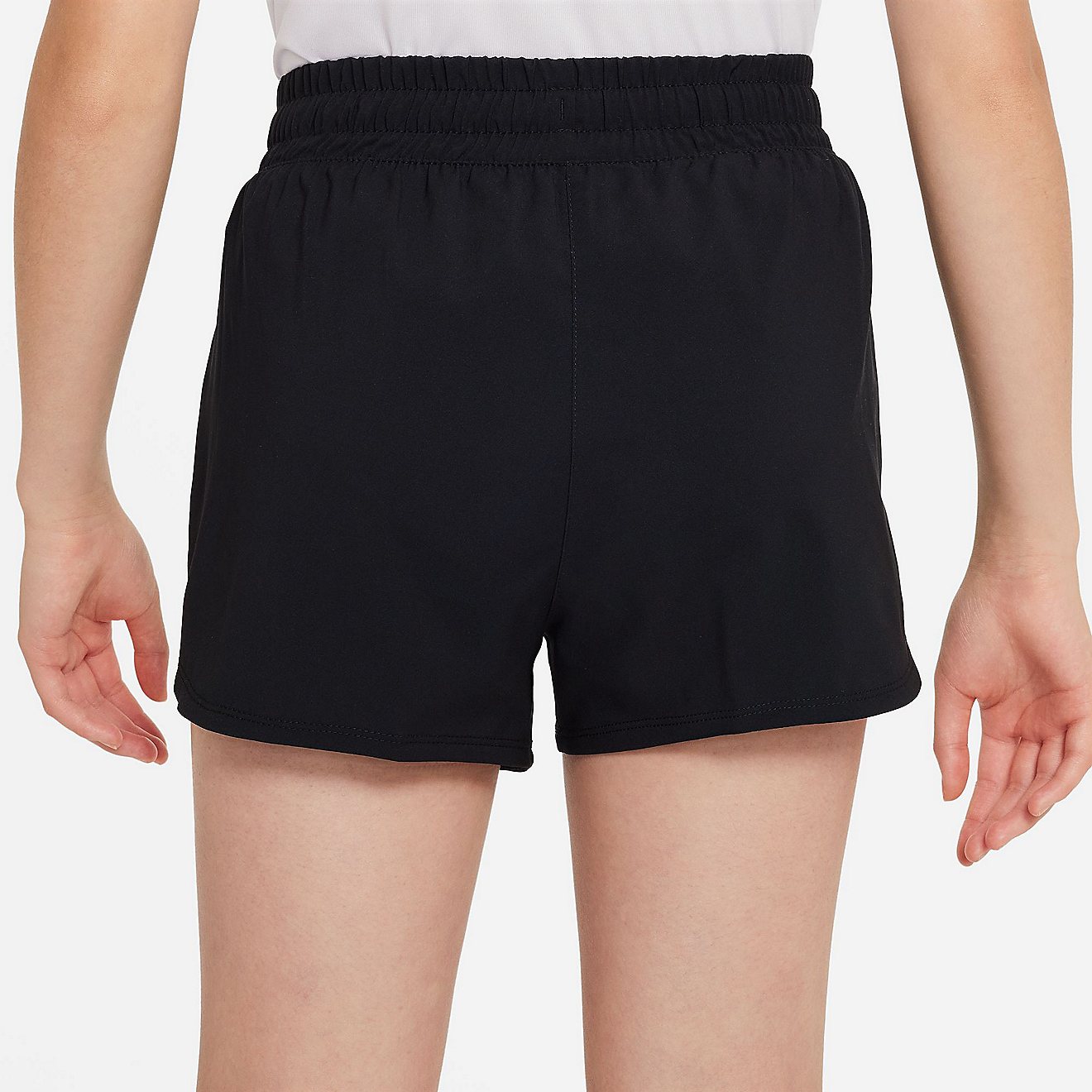 Nike Girls' One Dri-FIT High-Waisted Woven Training Shorts                                                                       - view number 3