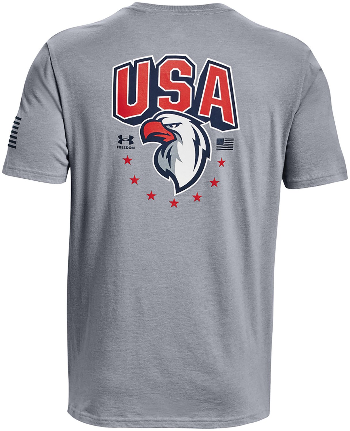 Under Armour 1379220035LG New Freedom Eagle T-Shirt Steel Medium Heather & Academy - Large