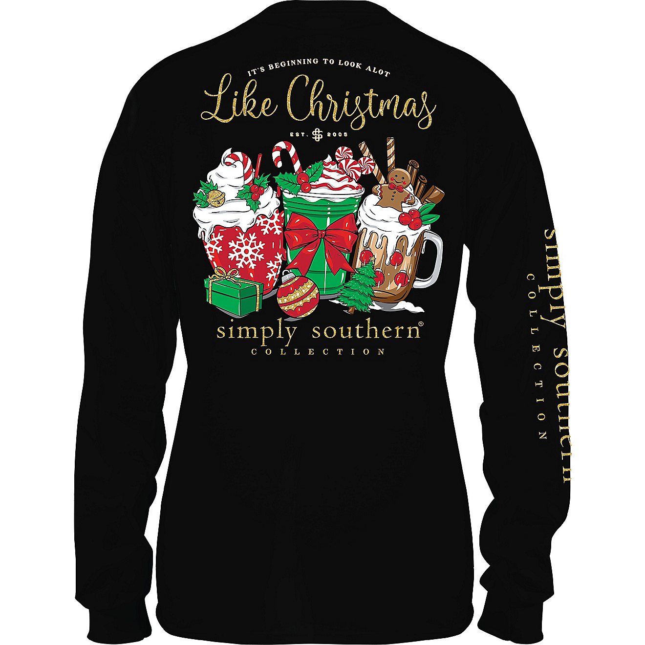 Simply Southern Women’s Beginning to Look Like Christmas Long Sleeve T-shirt                                                   - view number 2