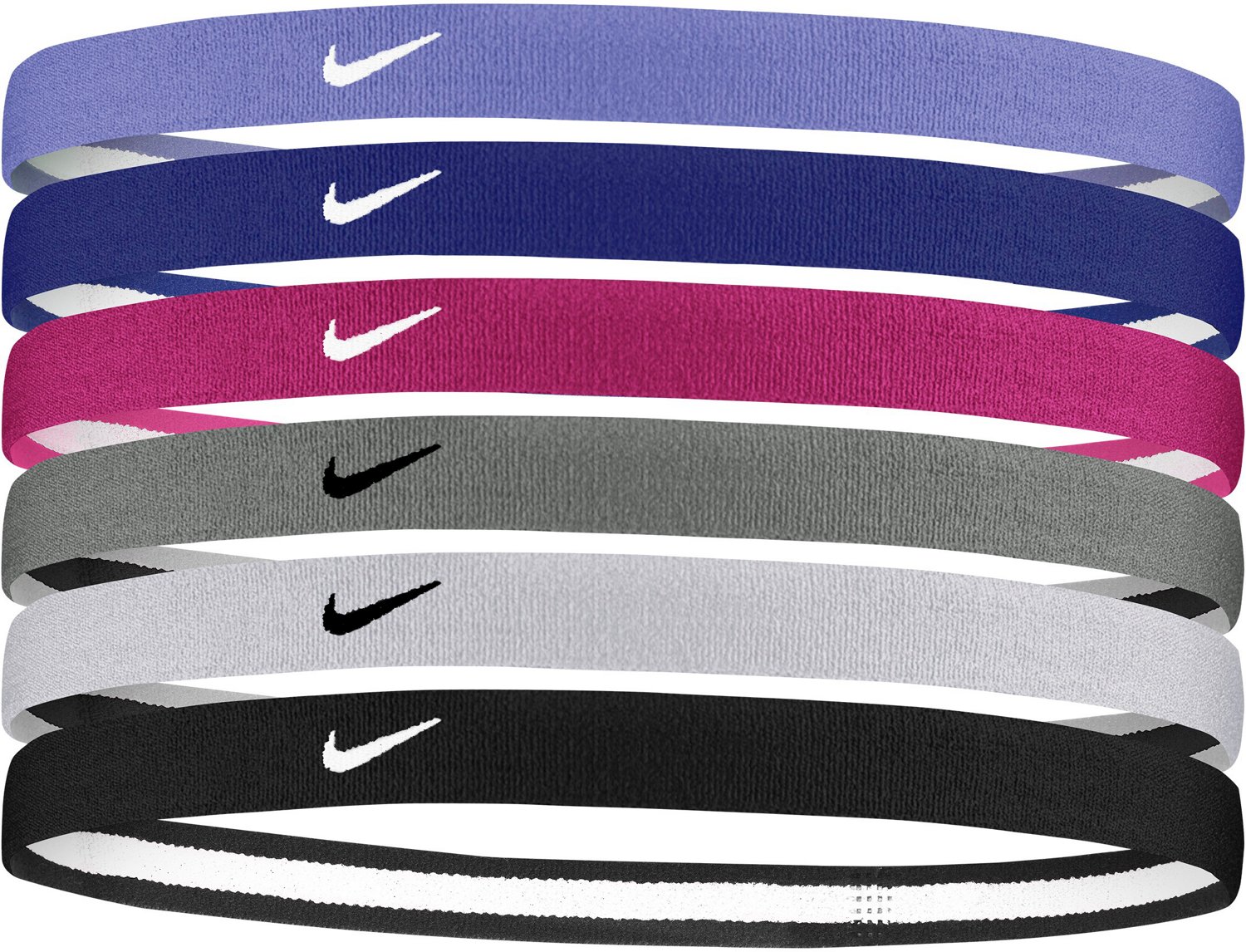 Nike Girls' Swoosh Sport Headbands 6-Pack