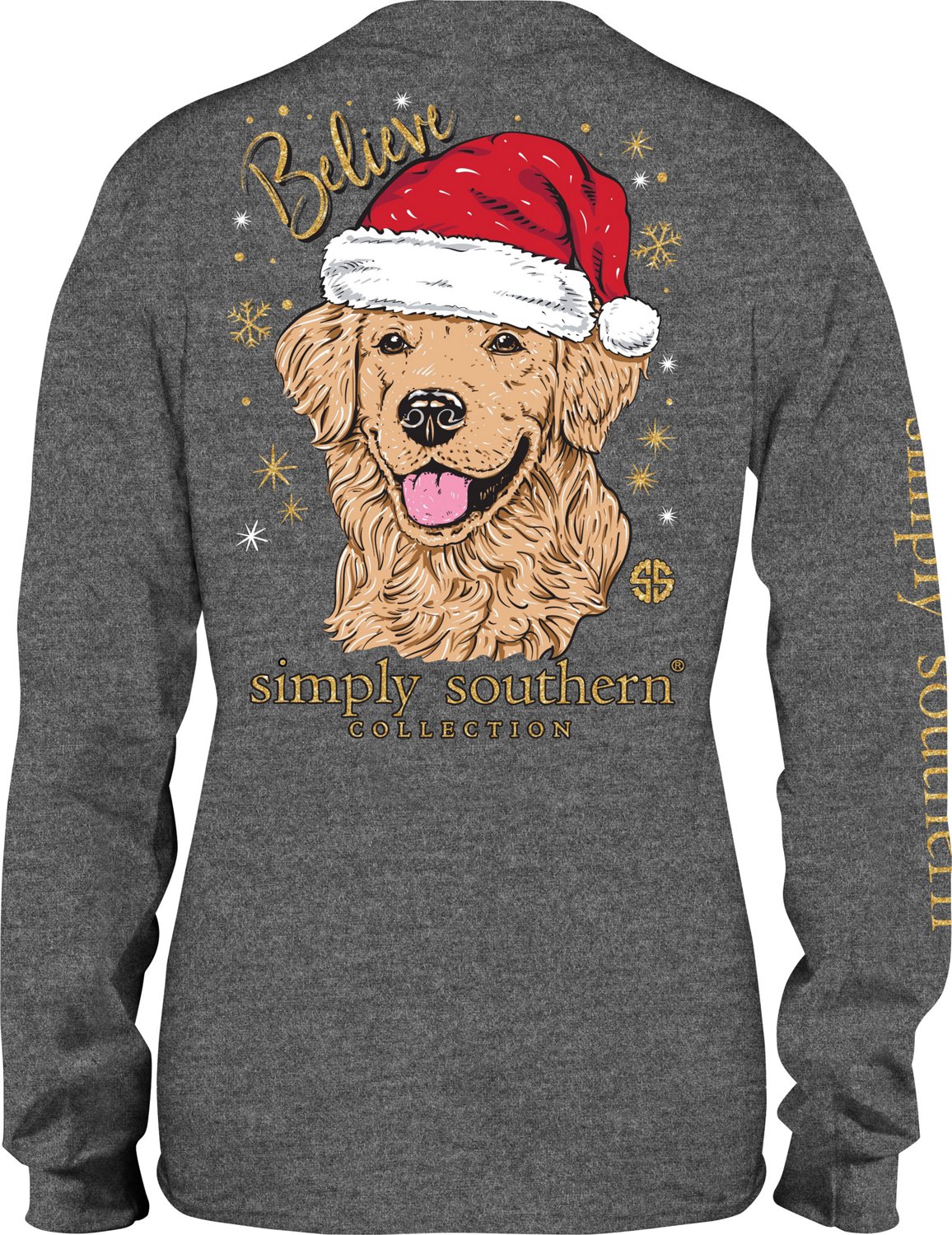 Simply Southern Girls' Santa Dog Long Sleeve T-shirt - view number 2