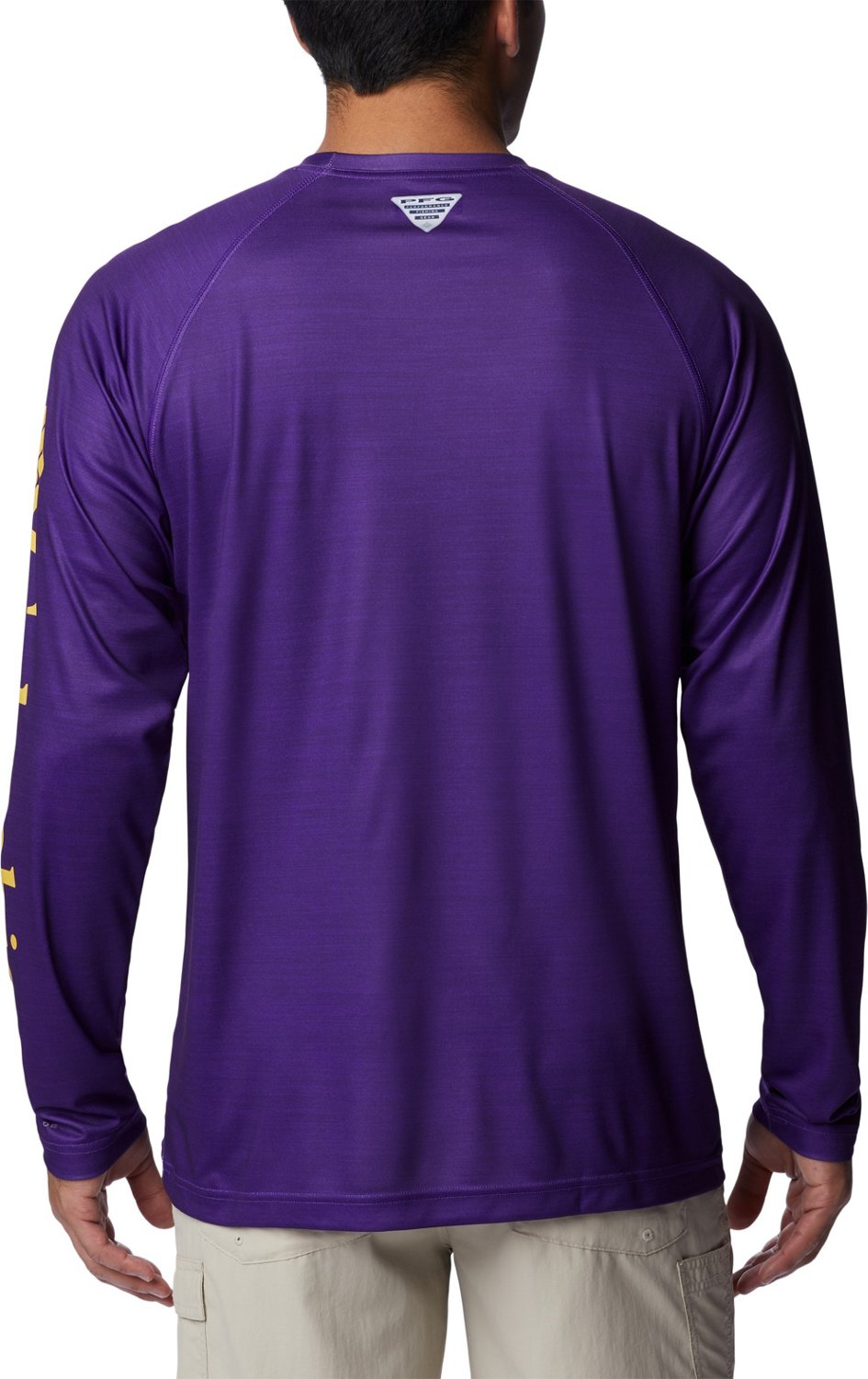 Columbia Sportswear Men's Louisiana State University Terminal Tackle Heather Long Sleeve T-shirt - view number 2