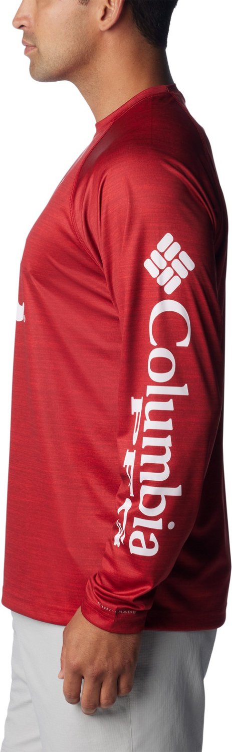 Columbia Sportswear Men's University of Alabama PFG Terminal Tackle Heather Long Sleeve Shirt - view number 3