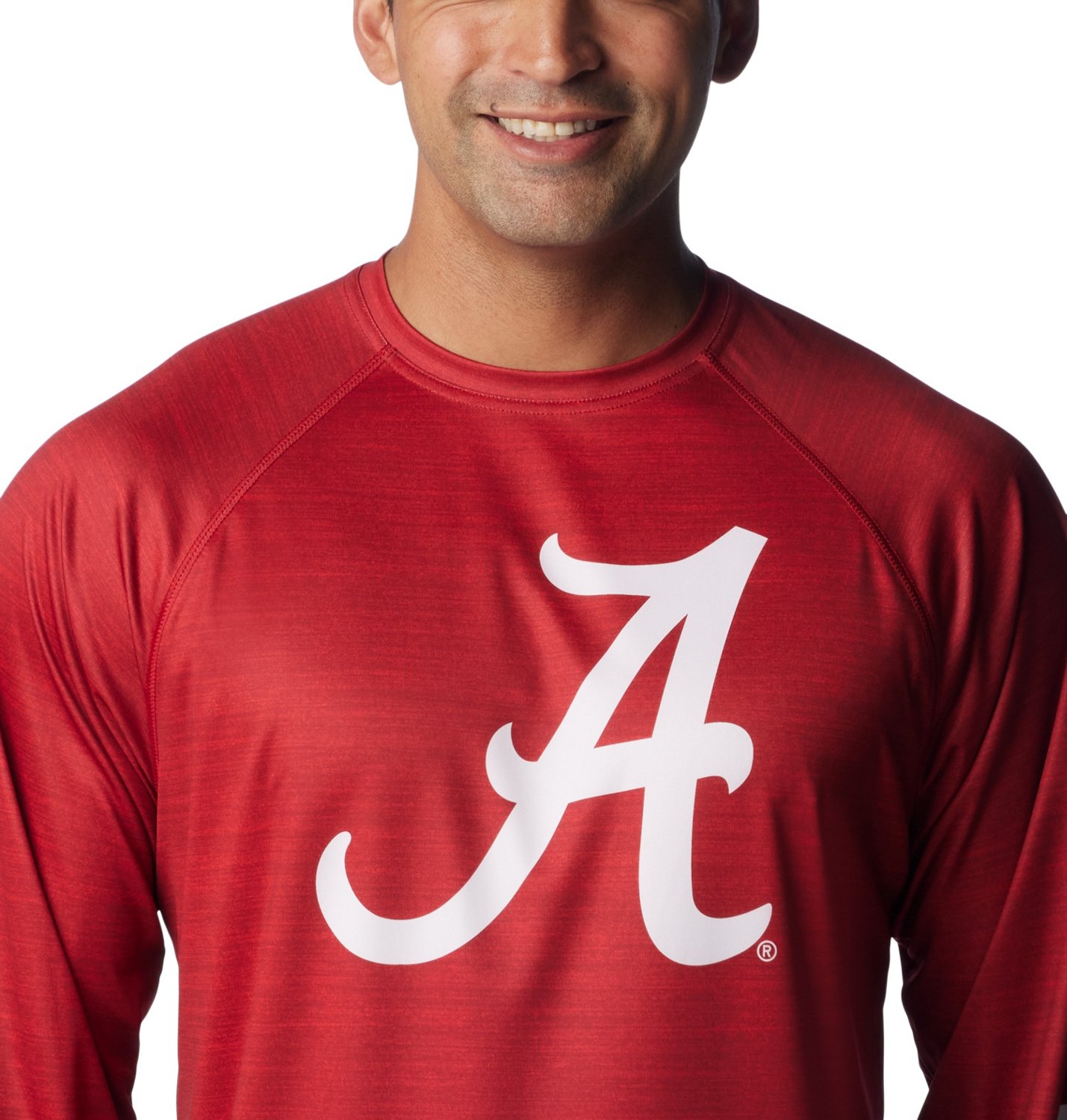 Columbia Sportswear Men's University of Alabama PFG Terminal Tackle Heather Long Sleeve Shirt - view number 4