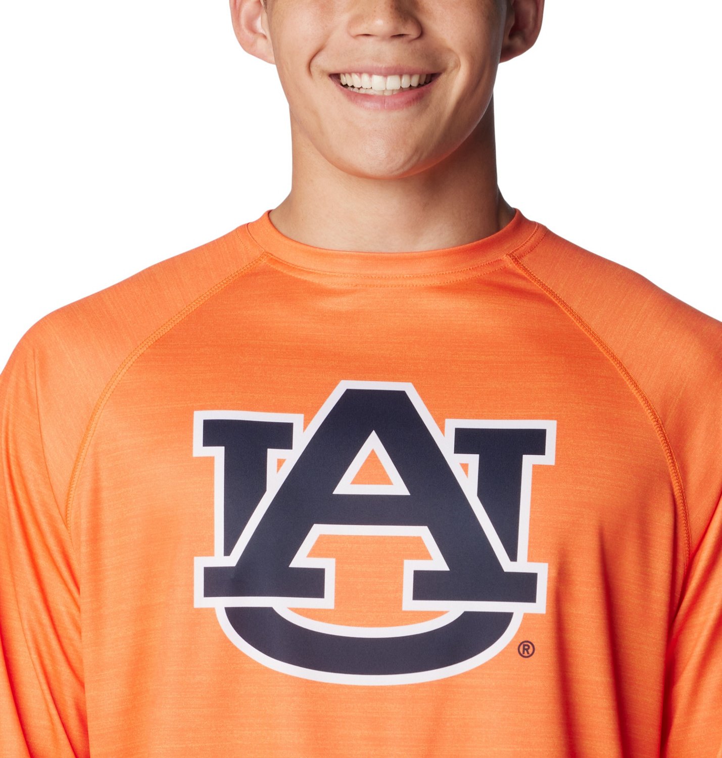 Columbia Sportswear Men's Auburn University PFG Terminal Tackle Heather Long Sleeve Shirt - view number 4