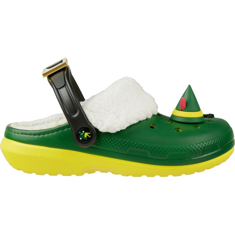 Crocs Adult’s Classic Elf Clogs + Jibbitz Green/Yellow, 08 / 10 - Crocs And Rubber Boots at Academy Sports