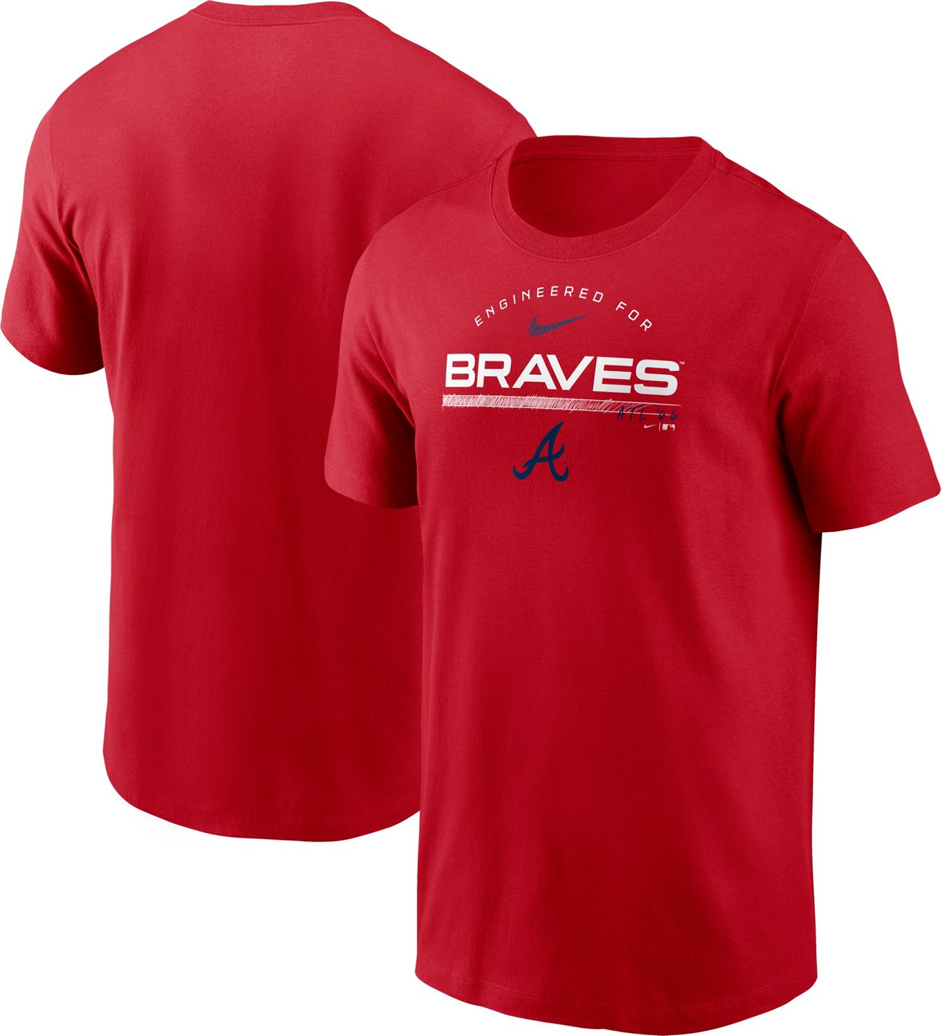 Nike Men's Atlanta Braves Team Engineered T-shirt                                                                                - view number 3