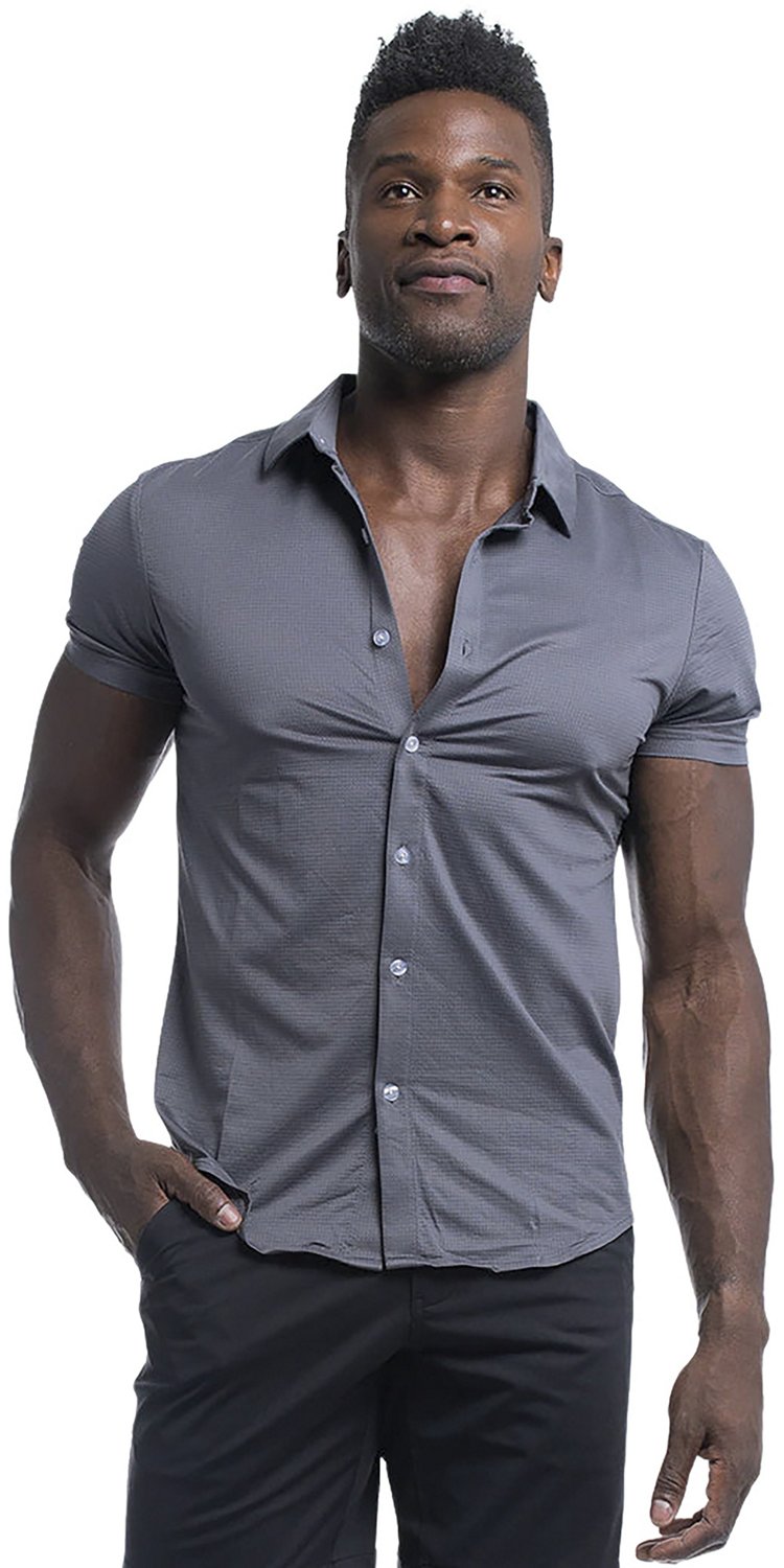 Barbell Apparel Men's Motive Short Sleeve Dress Shirt Academy