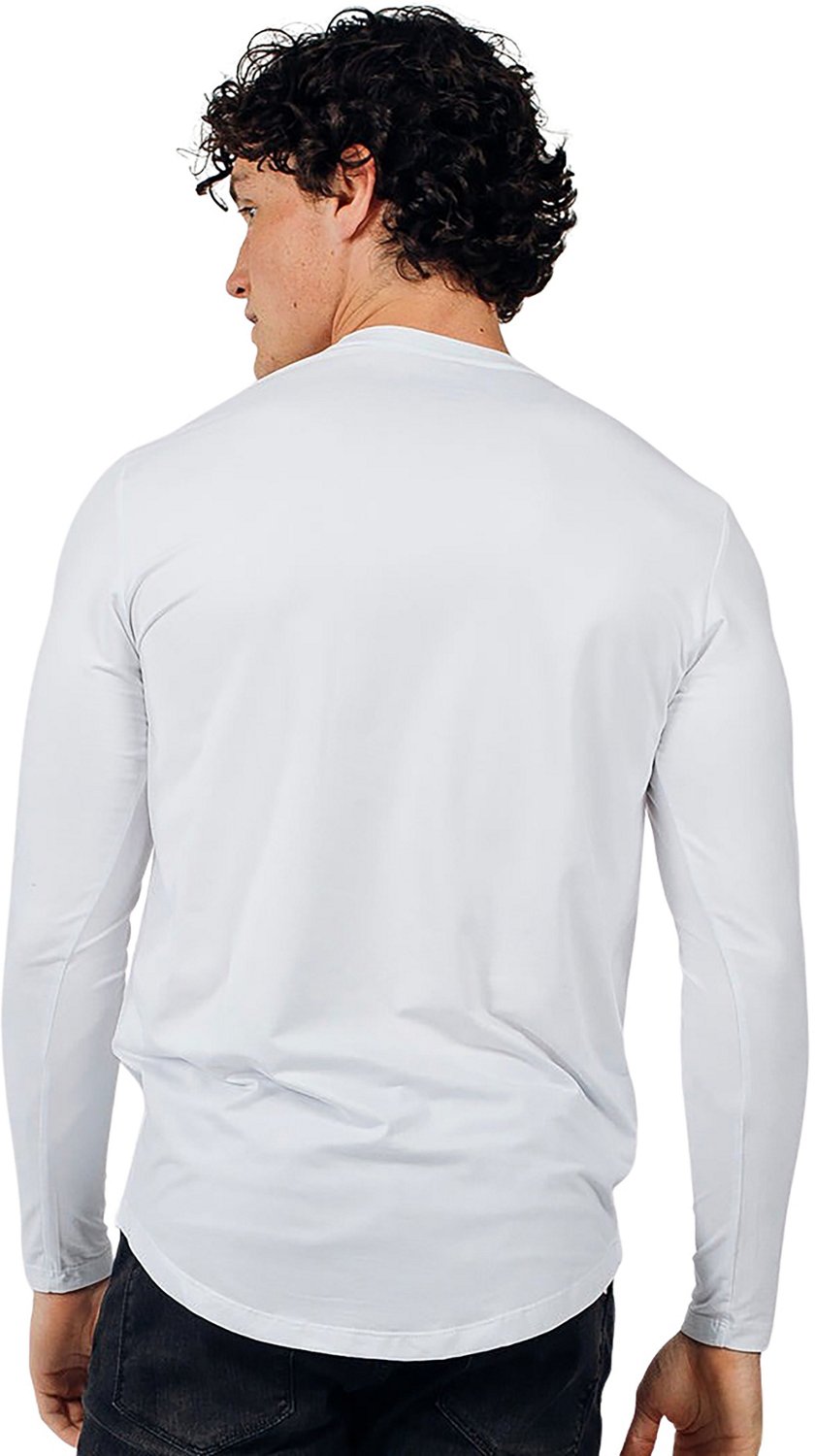 Barbell Apparel Men's Fitted Drop Hem Long Sleeve T-shirt - view number 2