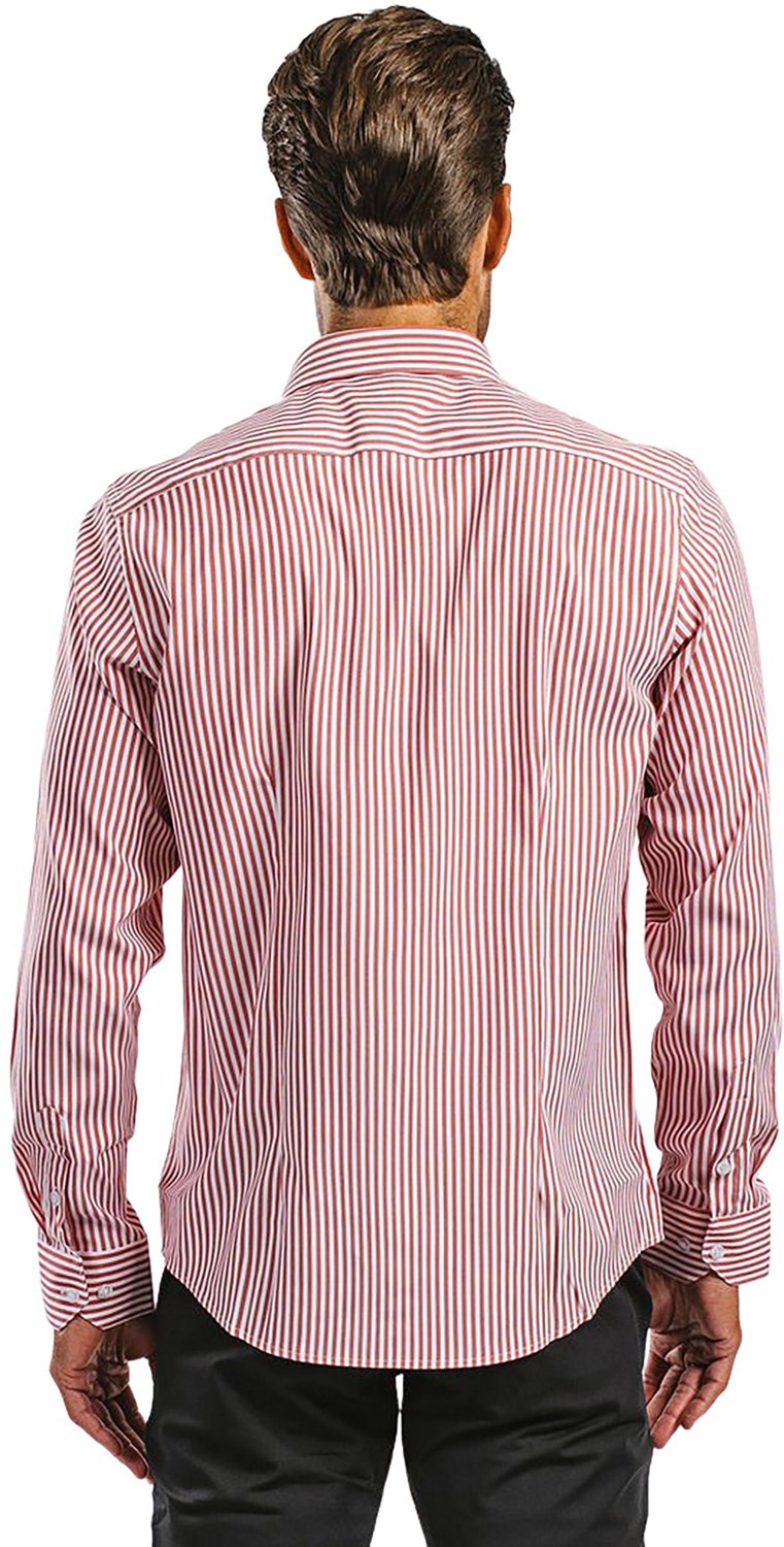 Barbell Apparel Men's Motive Striped Long Sleeve Dress Shirt Academy
