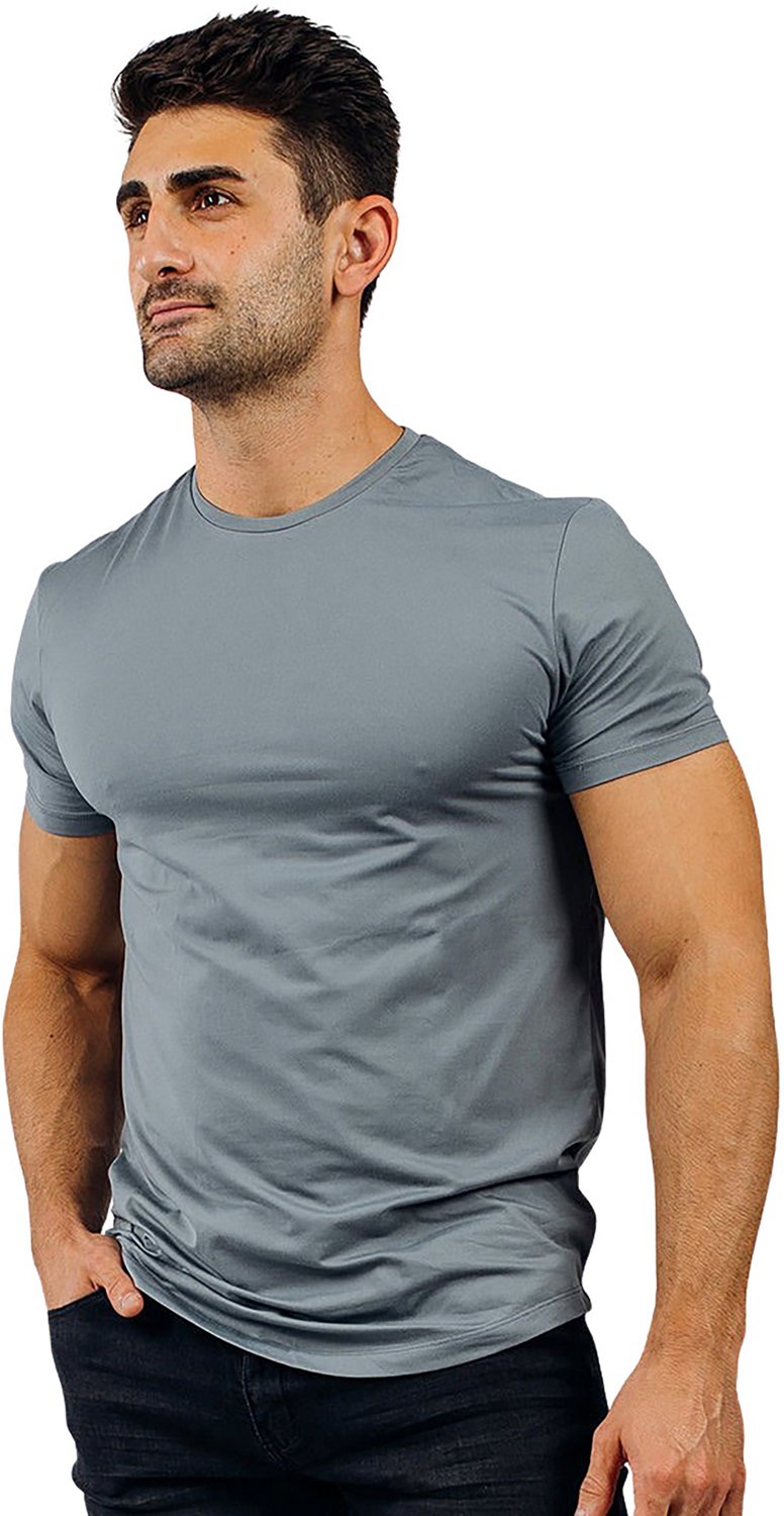 Barbell Apparel Men's Fitted Drop Hem Short Sleeve T-shirt | Academy