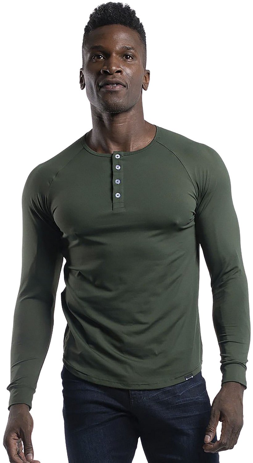 Barbell Apparel Men's Scout Long Sleeve Henley Shirt