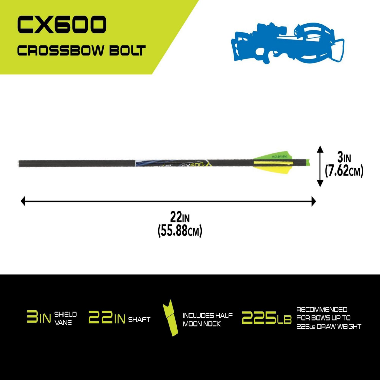 Allen Company Razor CX600 Crossbow Bolt Arrows 3-Pack - view number 7