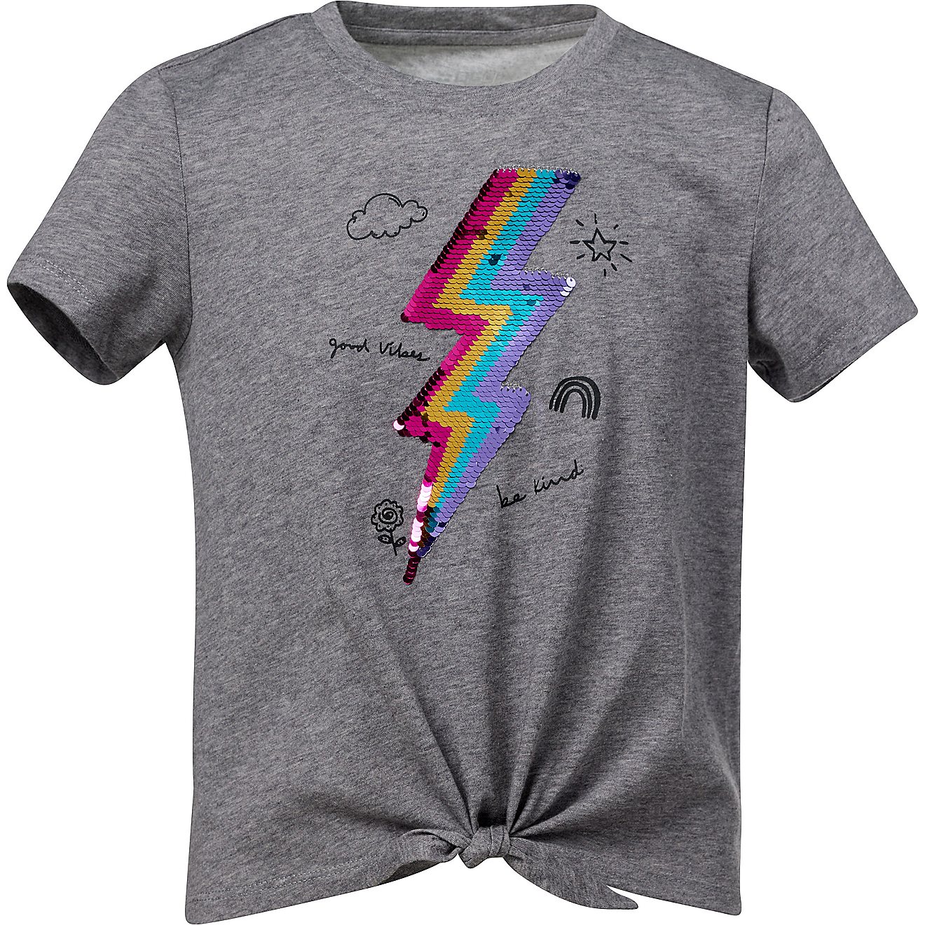 BCG Girls’ Lightning Flippy Sequin T-shirt                                                                                     - view number 1
