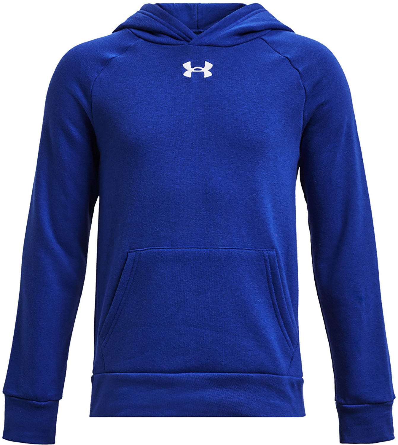 Under Armour Boys Rival Cotton Hoodie, Academy \ Onyx White,M - US