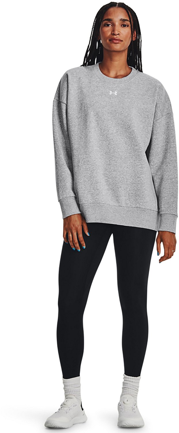 Women's ua rival fleece best sale embroidered crew