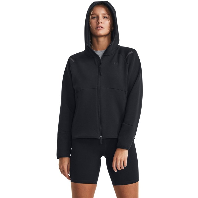 Under Armour Women's Unstoppable Fleece Full Zip Jacket Black/Black, Large - Women's Athletic Fleece at Academy Sports