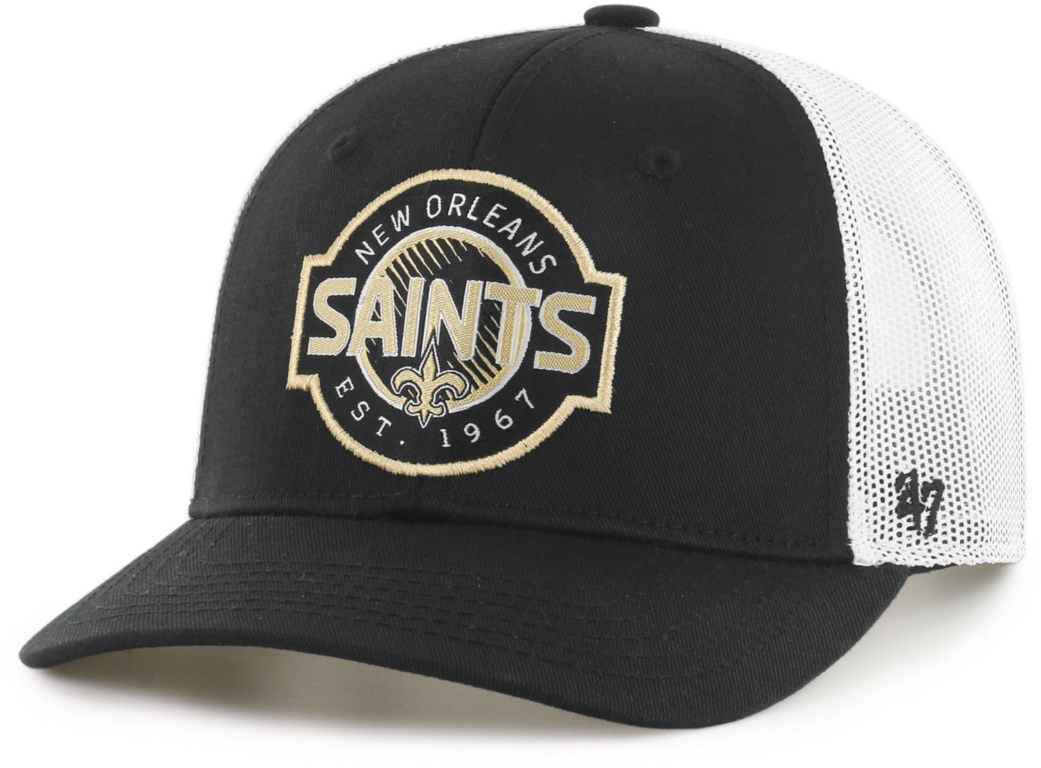 '47 Youth New Orleans Saints Primary Logo Scramble Strap Trucker Cap - view number 1