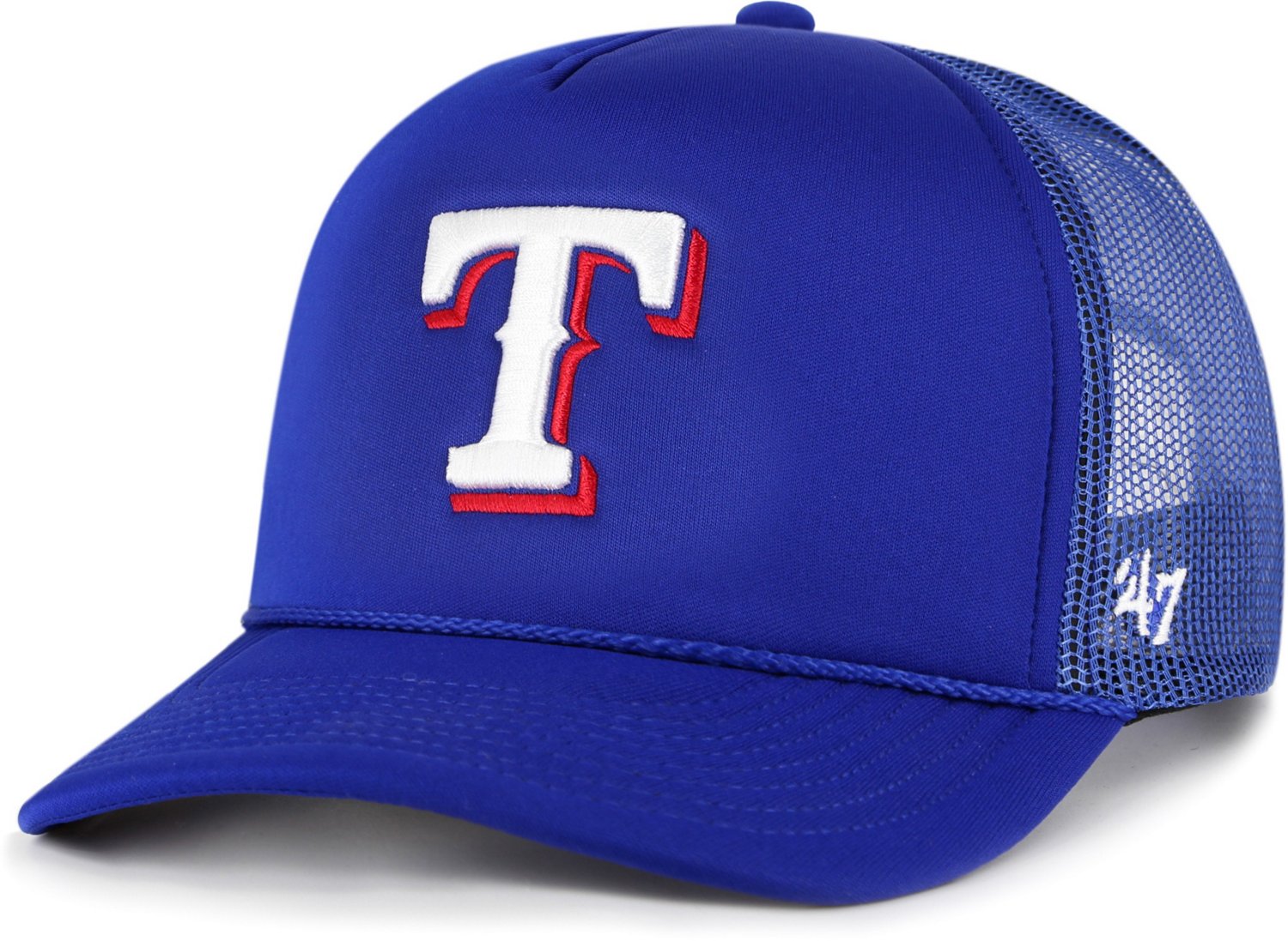 47 Men's Texas Rangers Foam Front Mesh Trucker Cap