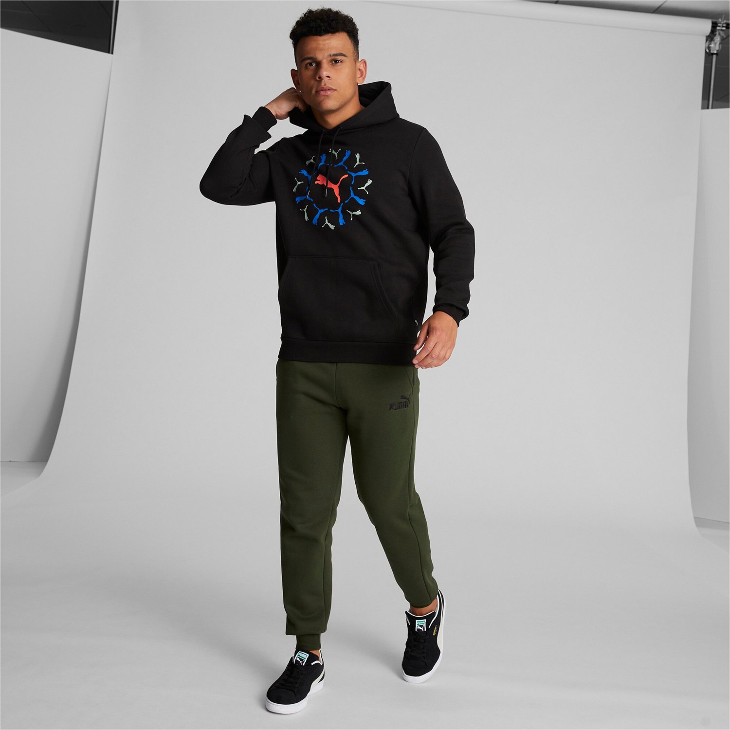 PUMA Men's ESS+ Graphic Fleece Hoodie - view number 3
