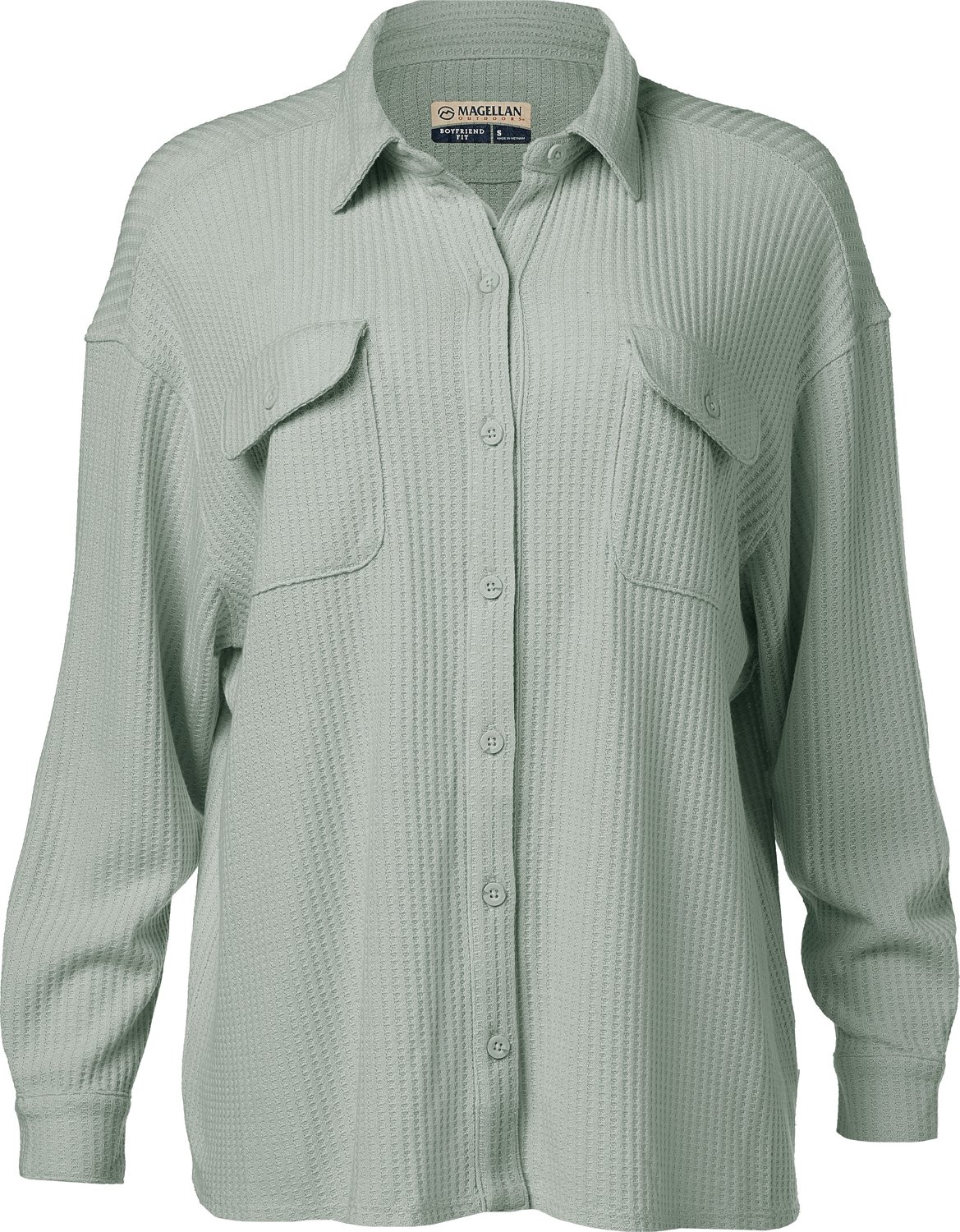 Magellan Outdoors Women's Happy Camper Waffle Shirt Jacket