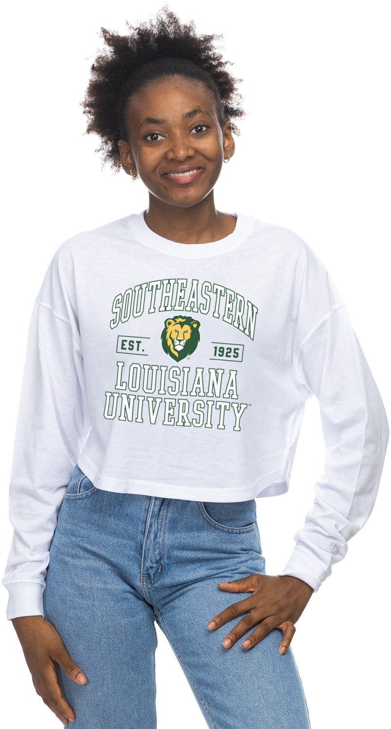 ZooZatz Women's Southeastern Louisiana University Crop Long Sleeve T-shirt