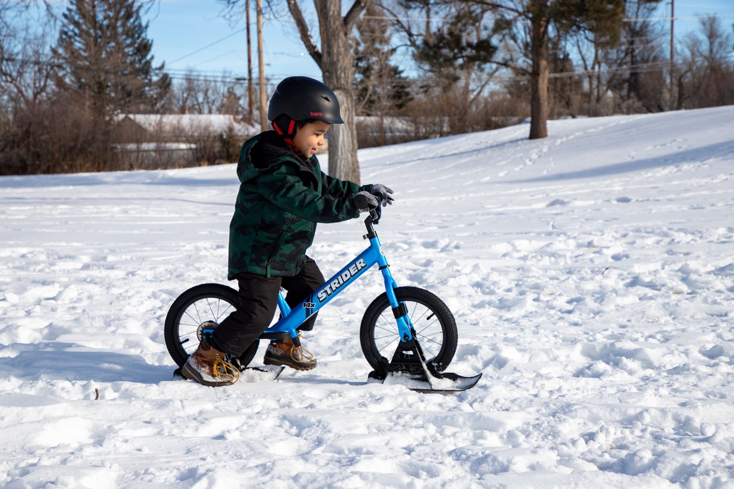 Strider bike snow online skis