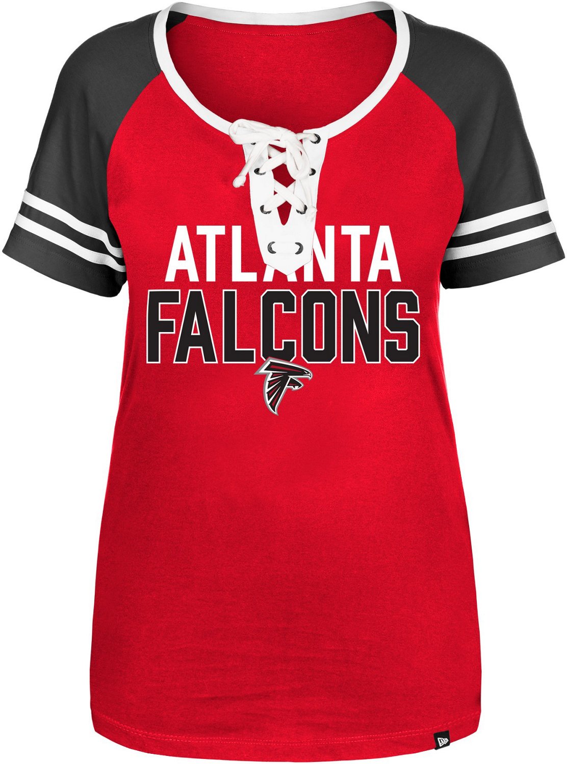 New Era Women's Atlanta Falcons Lace Up Raglan T-shirt - view number 3
