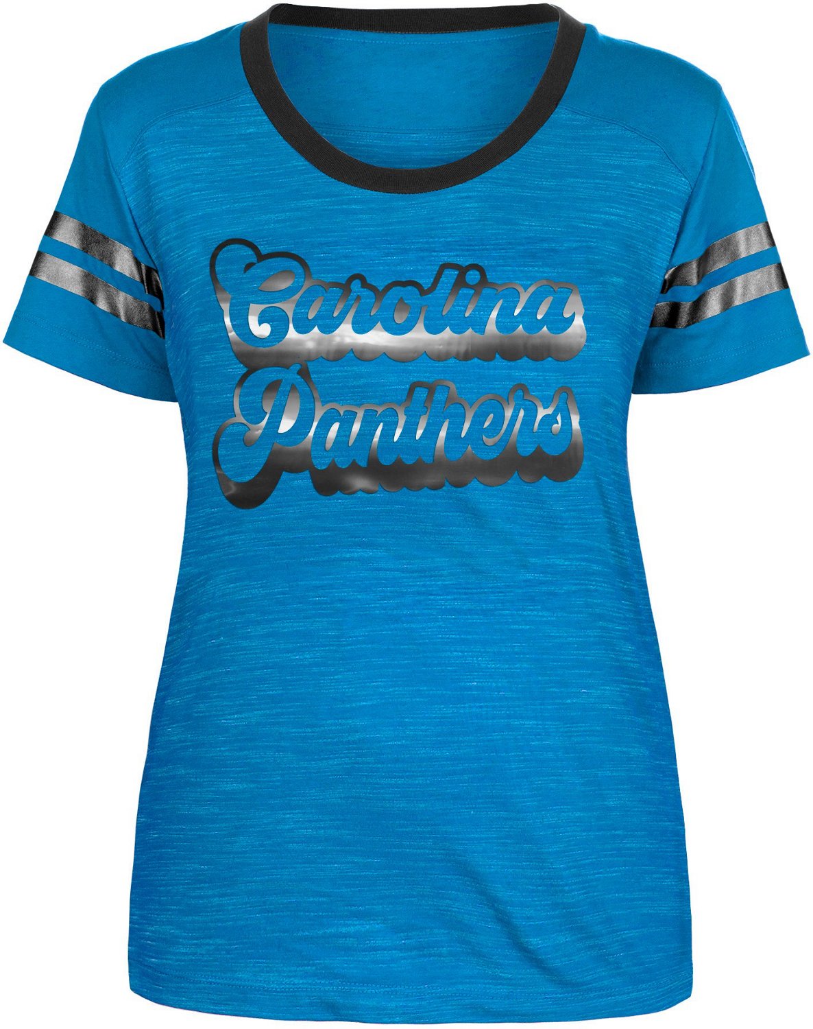 New Era Women's Carolina Panthers Drop Hem Crew Neck T-shirt