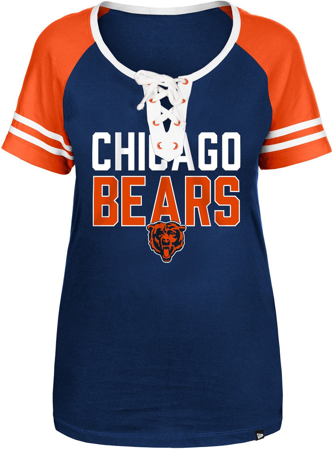 New Era Women's Chicago Bears Lace Up Raglan T-shirt - view number 3