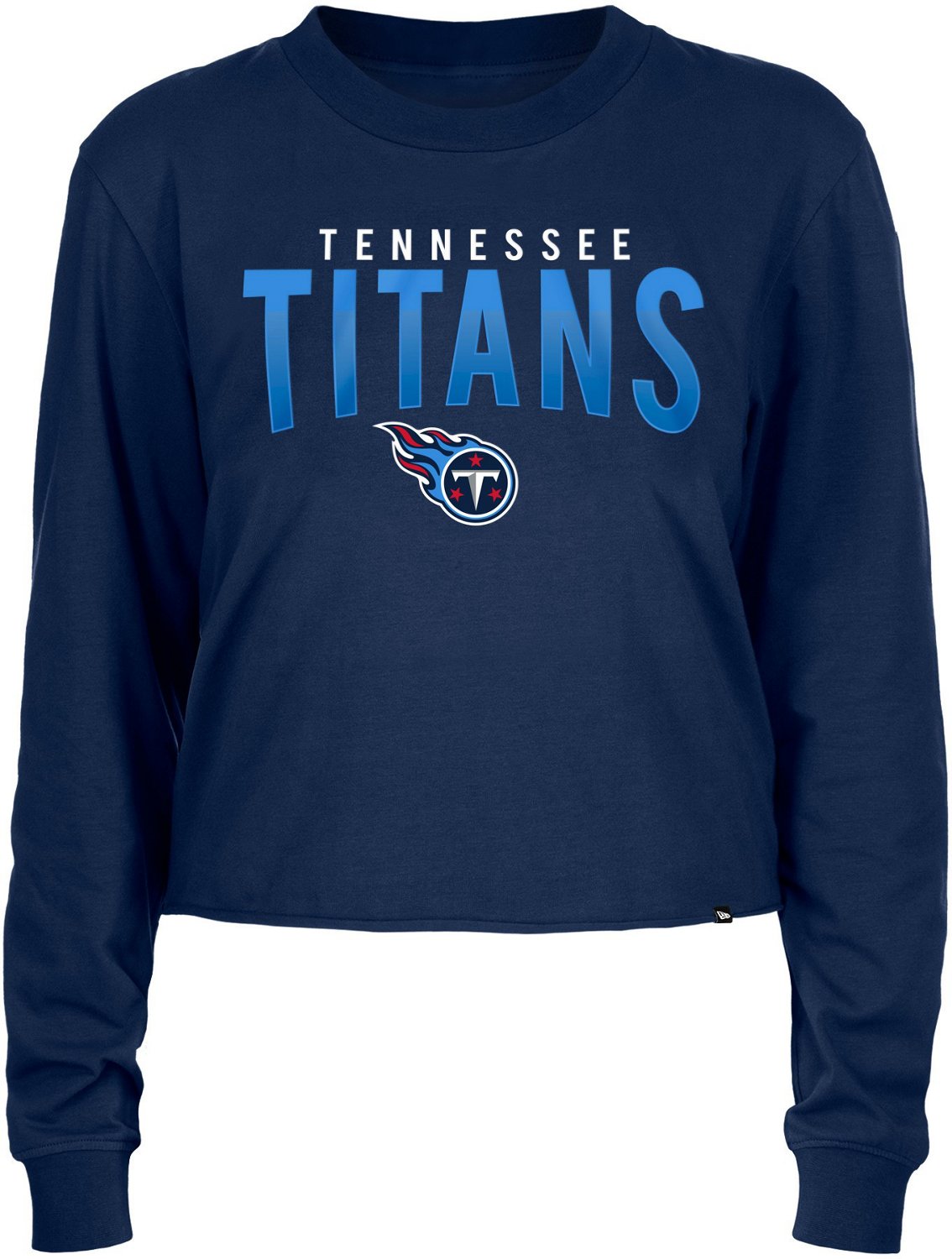 New Era Women's Tennessee Titans Cropped Stretch Jersey Long Sleeve T-shirt