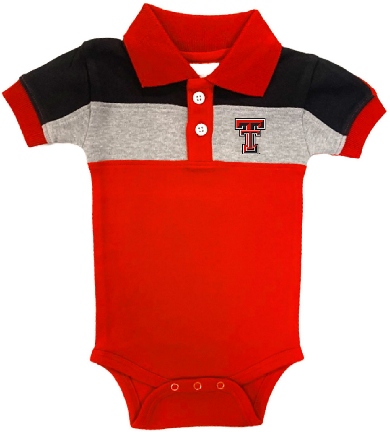 Atlanta Hosiery Company Infant Boys' Texas Tech University Color Block Polo Creeper