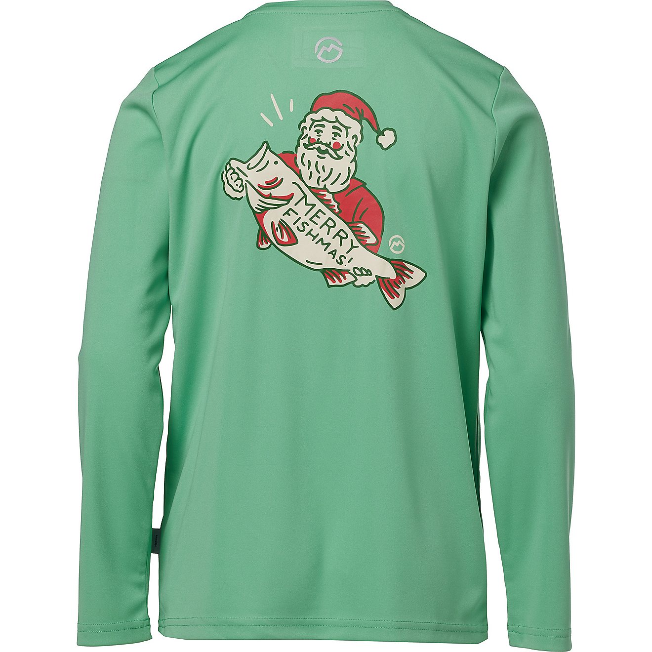 Magellan Outdoors Boys' Holiday Merry Fishmas Long Sleeve Graphic T-shirt                                                        - view number 1