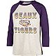 '47 Women's Louisiana State University Good Vibes Ava Raglan Long Sleeve Shirt                                                   - view number 1 selected