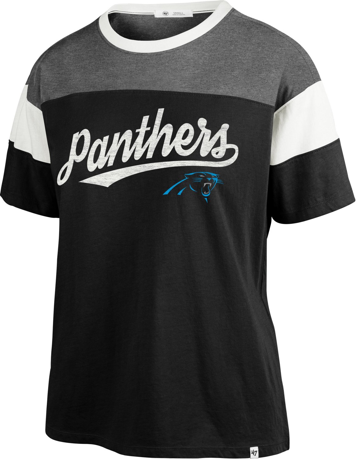 '47 Women's Carolina Panthers Breezy Time Off T-shirt