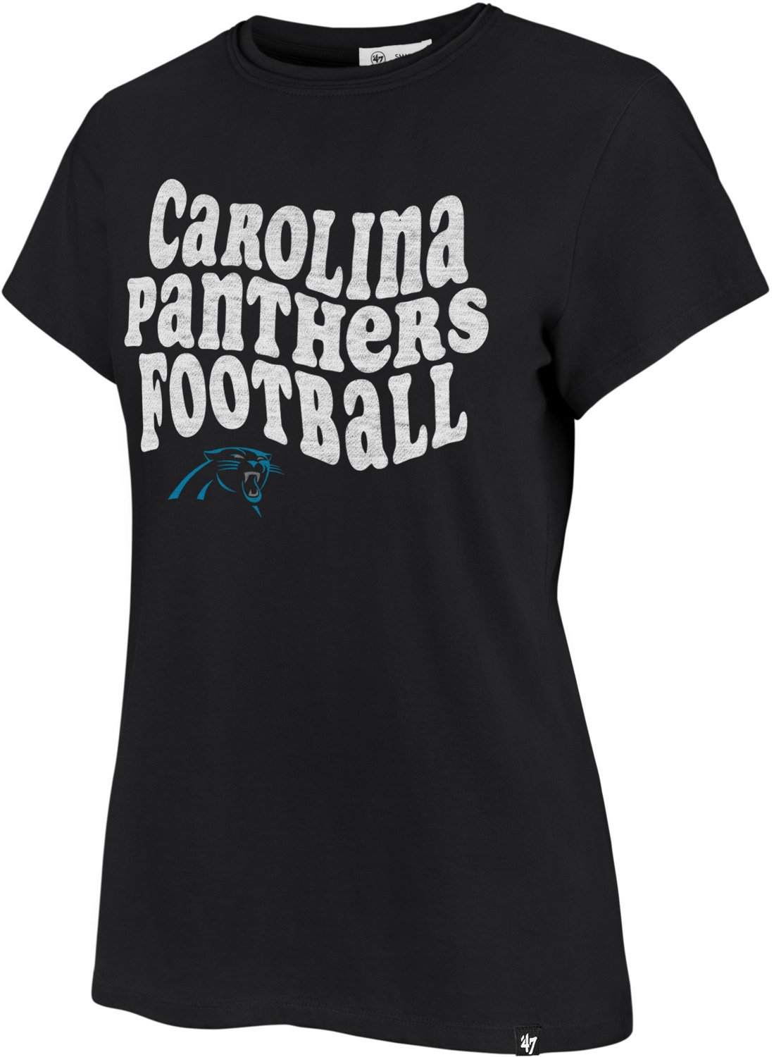 '47 Women's Carolina Panthers Free Spirit Frankie Short Sleeve Shirt