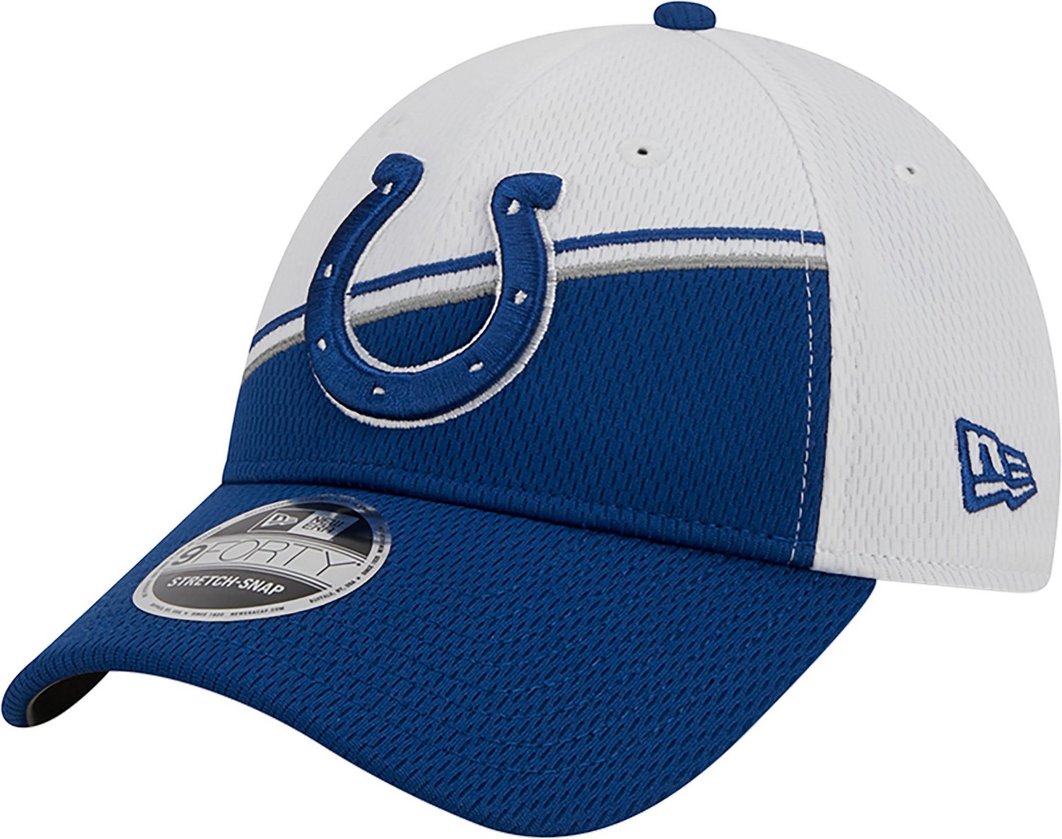 New Era Men's Indianapolis Colts 2023 Sideline Stretch Snapback 9FORTY Cap