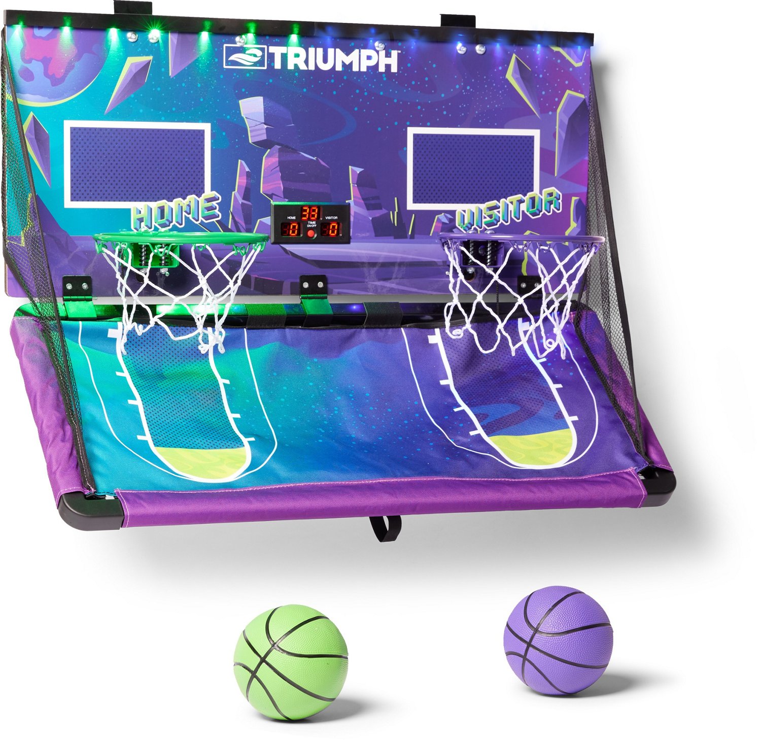 Over-The-Door Mini Basketball Hoop Includes Basketball & Hand Pump 2 Nets  Indoor Sports